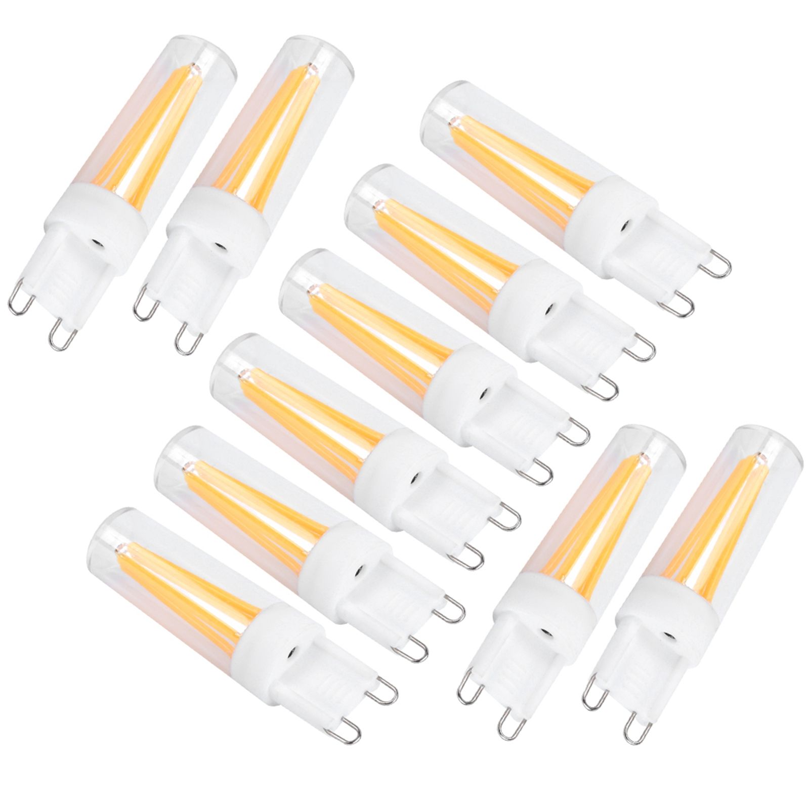 10pcs G9 3W Light Bulbs for Household Wall Light Ceiling Lamp AC 110V (Warm White) view 6