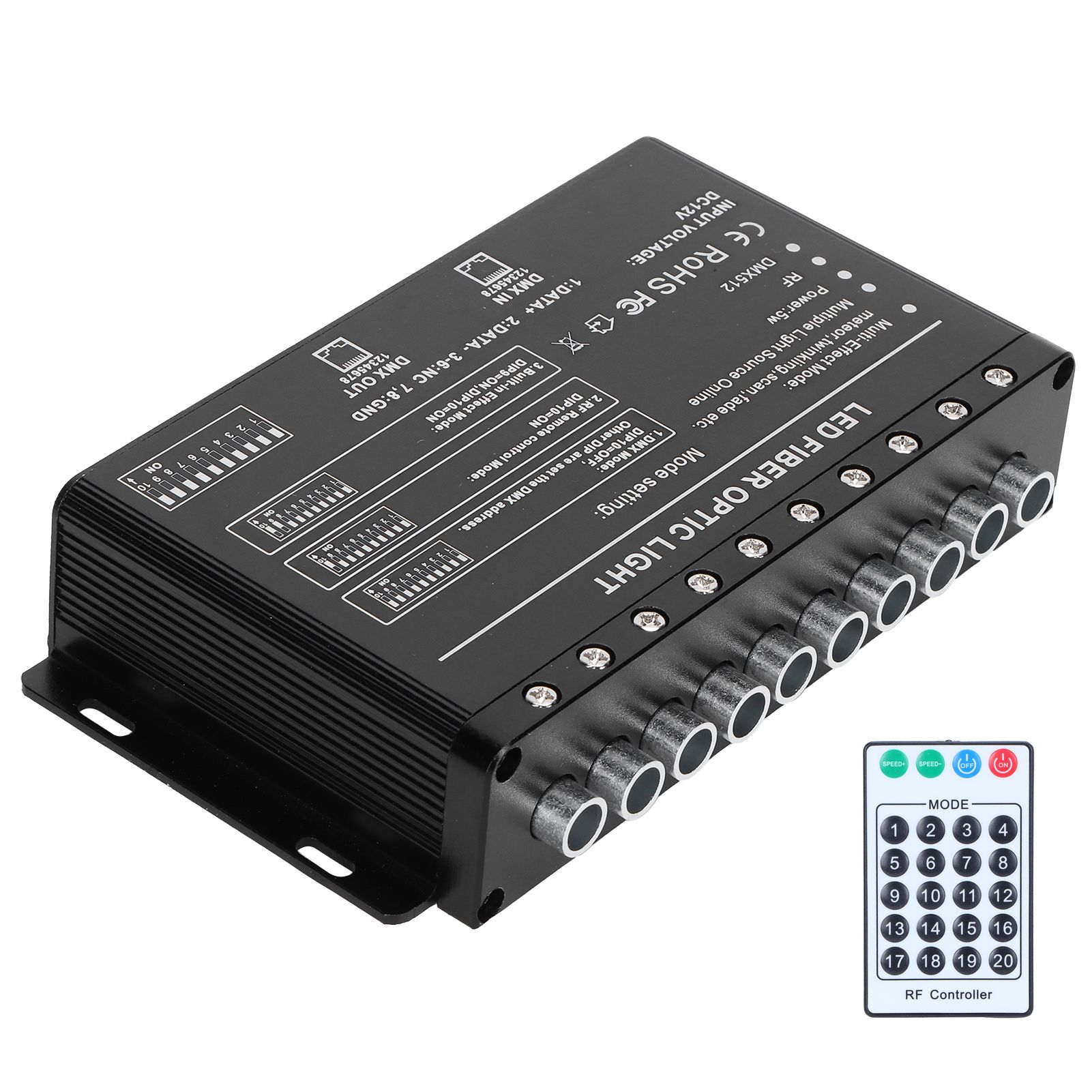 DC12V LED Fiber Optic Light with 10 Holes Remote Lighting for Home Automobiles view 3