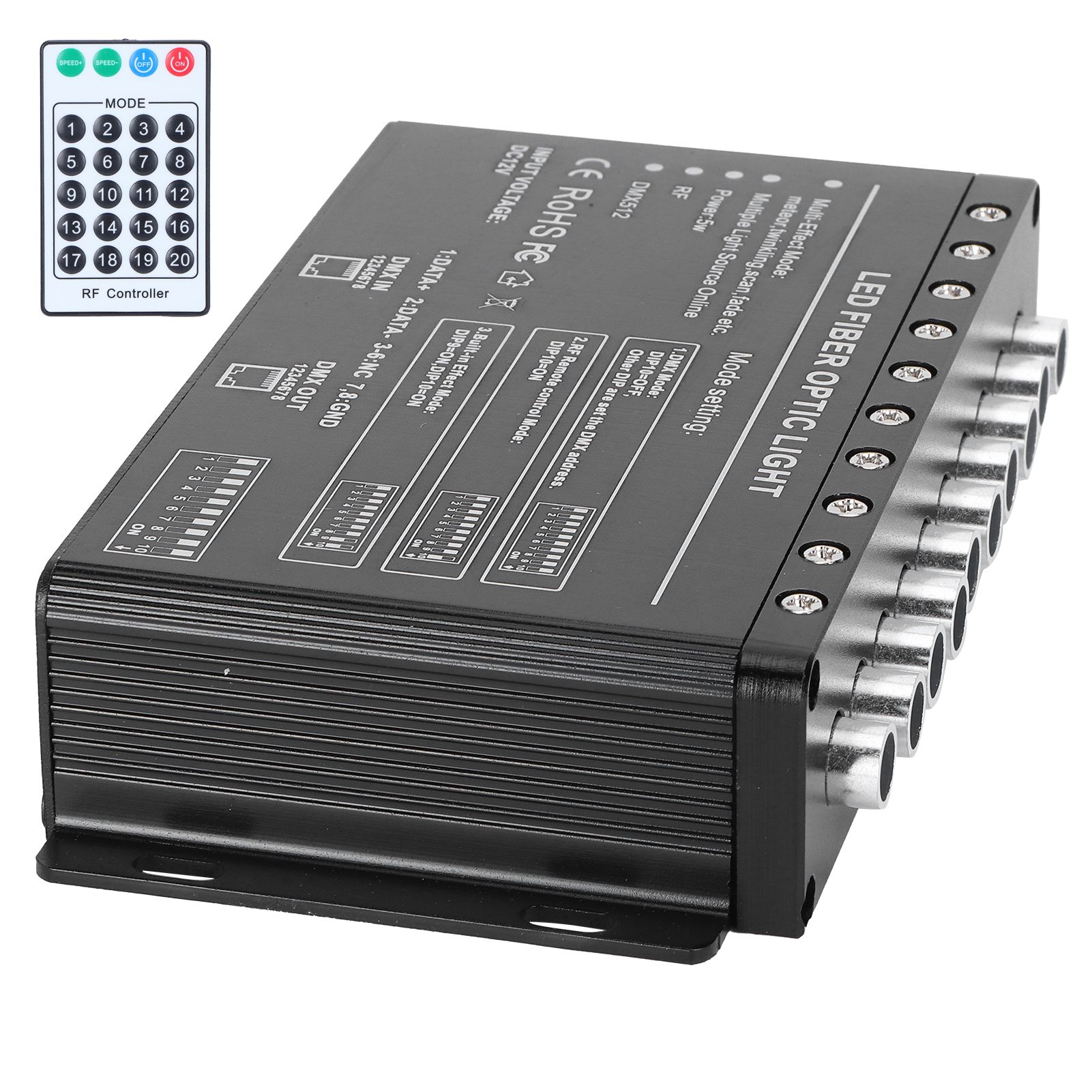 DC12V LED Fiber Optic Light with 10 Holes Remote Lighting for Home Automobiles view 5