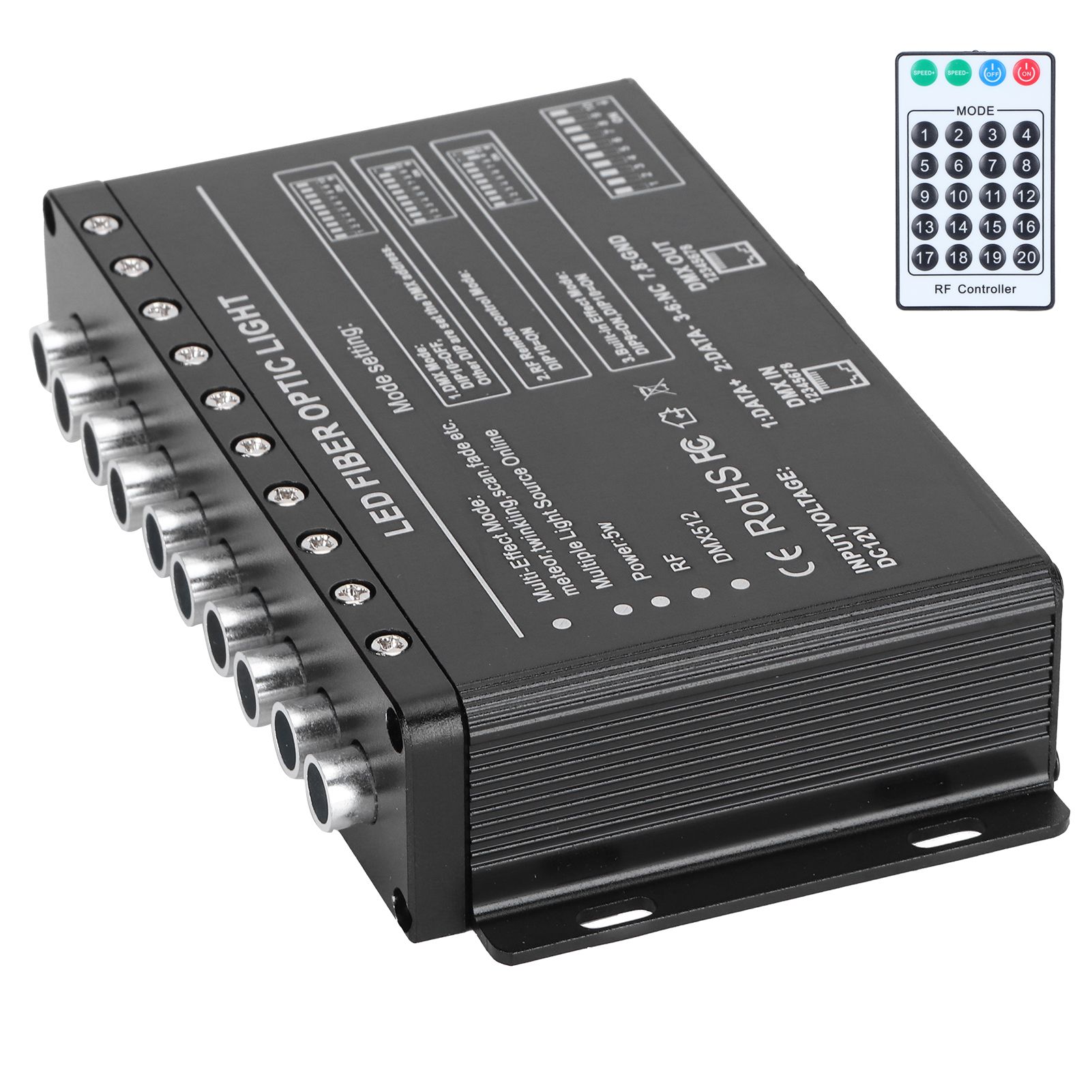 DC12V LED Fiber Optic Light with 10 Holes Remote Lighting for Home Automobiles view 7