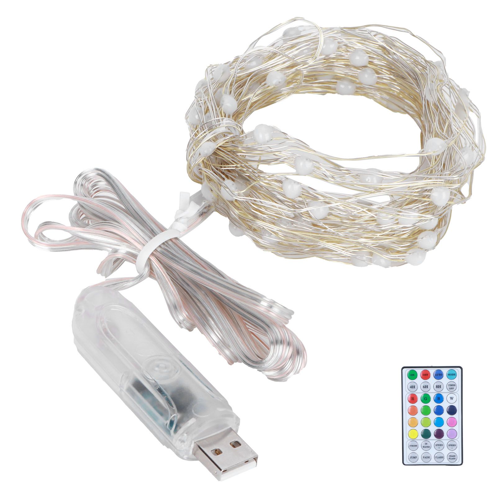 32.8ft 100LED String Light 16 Colors USB Remote Control IP44 Waterproof Lamp view 3