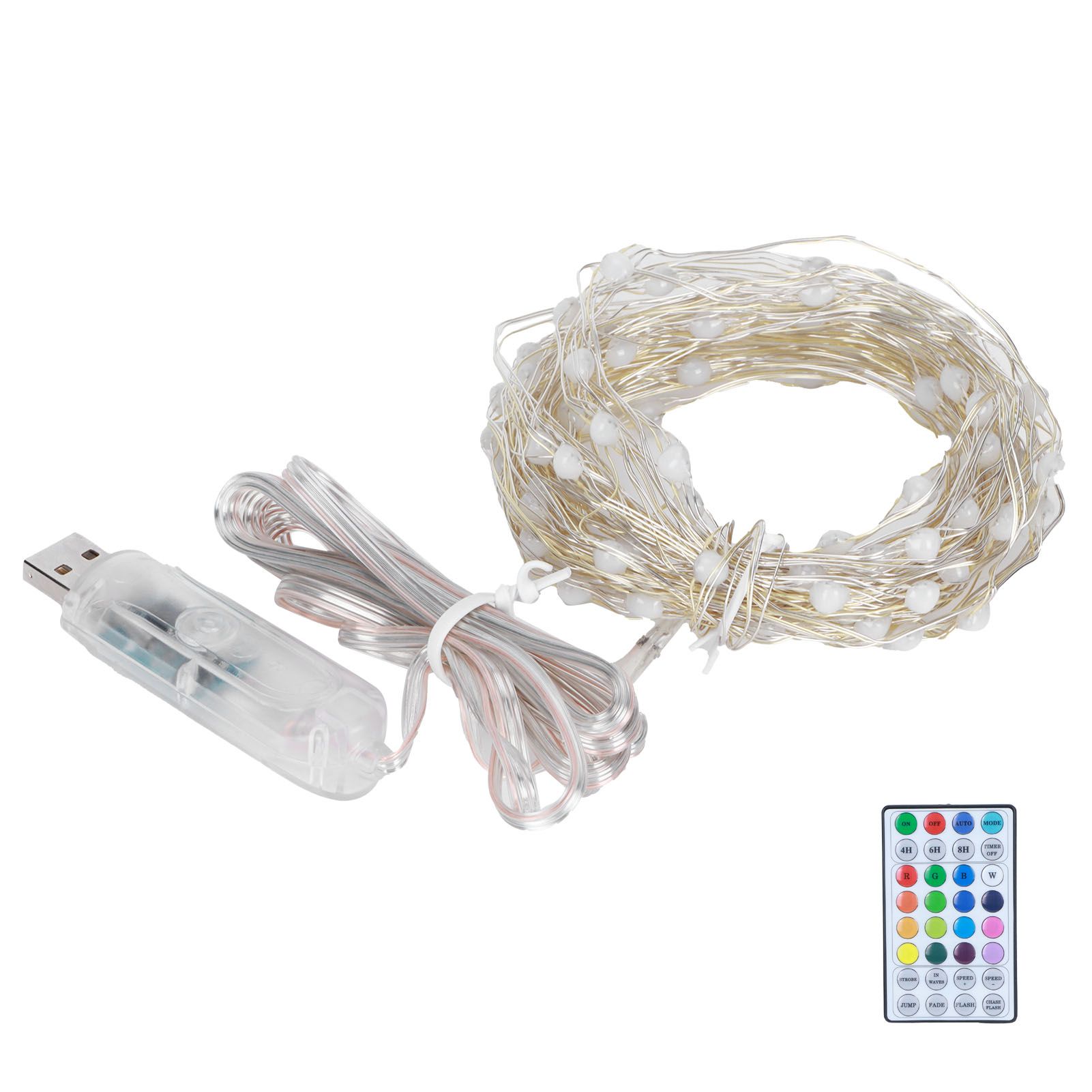 32.8ft 100LED String Light 16 Colors USB Remote Control IP44 Waterproof Lamp view 4