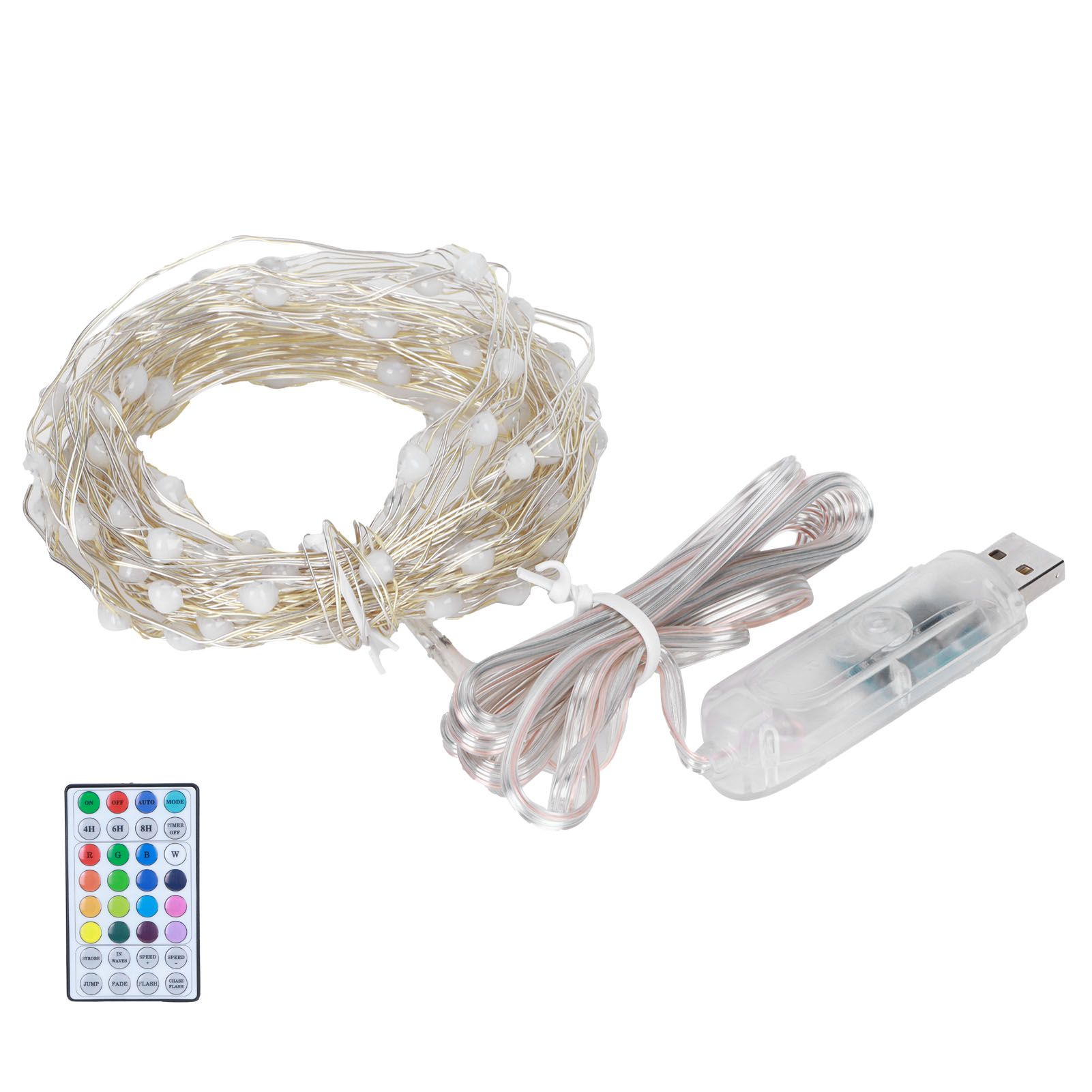 32.8ft 100LED String Light 16 Colors USB Remote Control IP44 Waterproof Lamp view 5