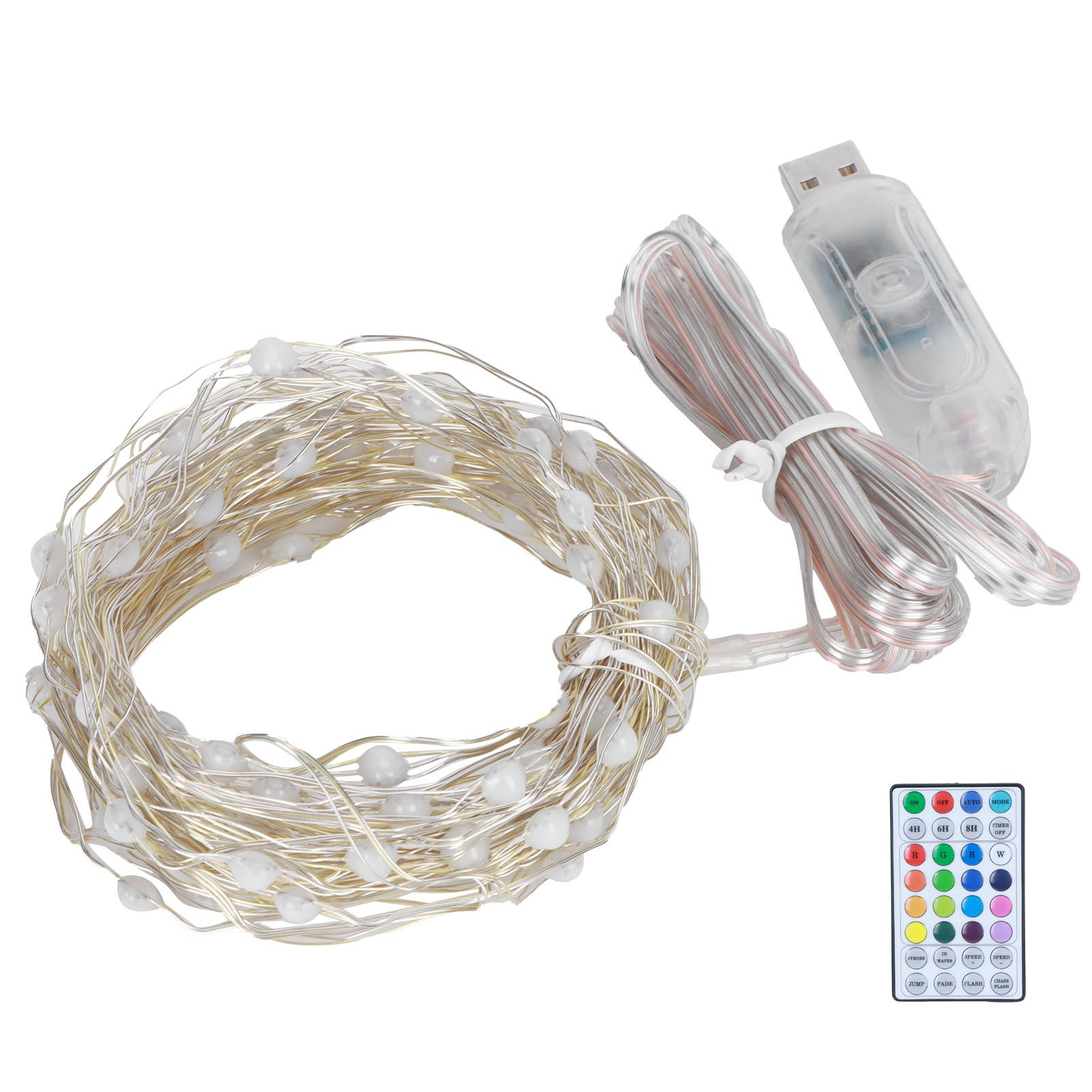 32.8ft 100LED String Light 16 Colors USB Remote Control IP44 Waterproof Lamp view 6