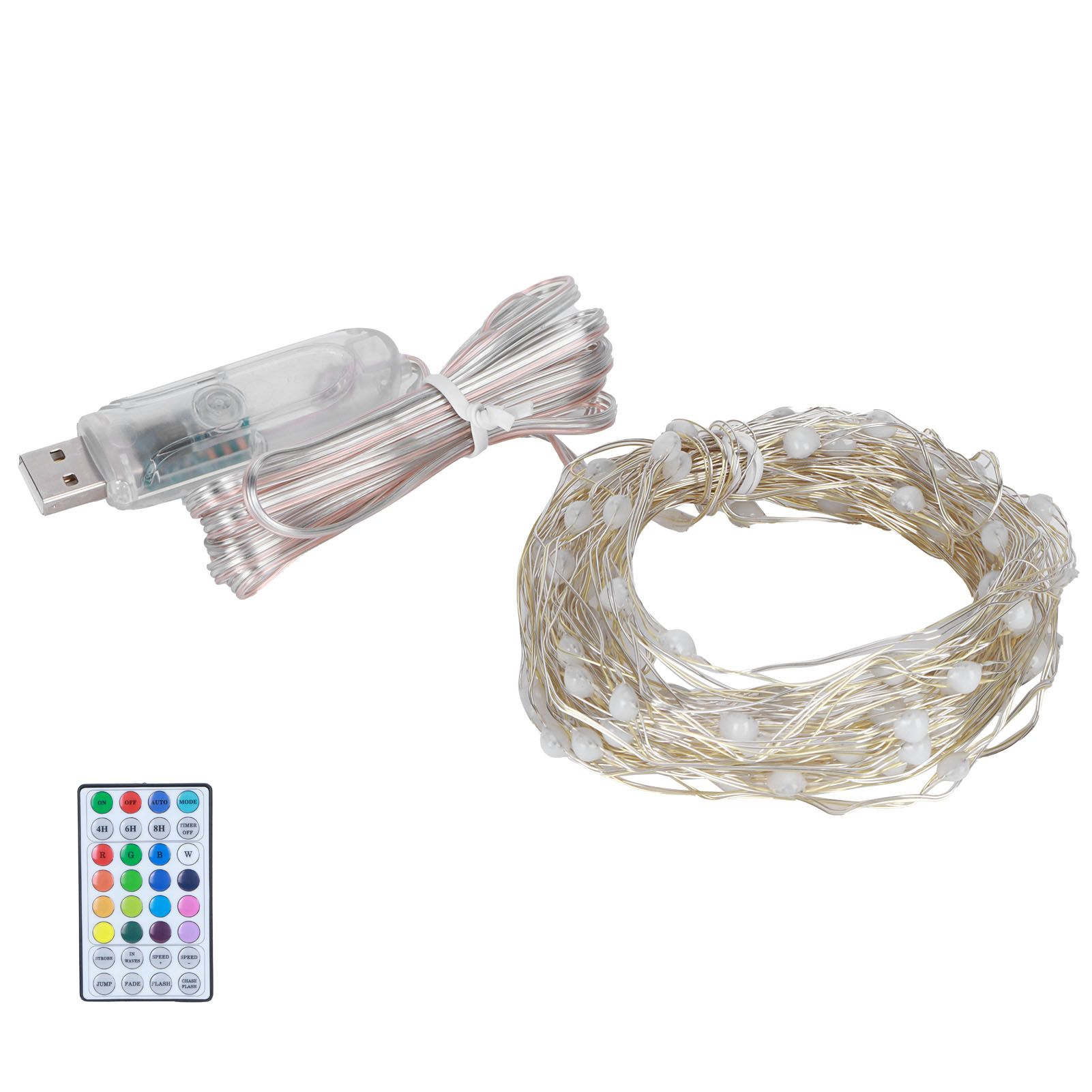 32.8ft 100LED String Light 16 Colors USB Remote Control IP44 Waterproof Lamp view 7