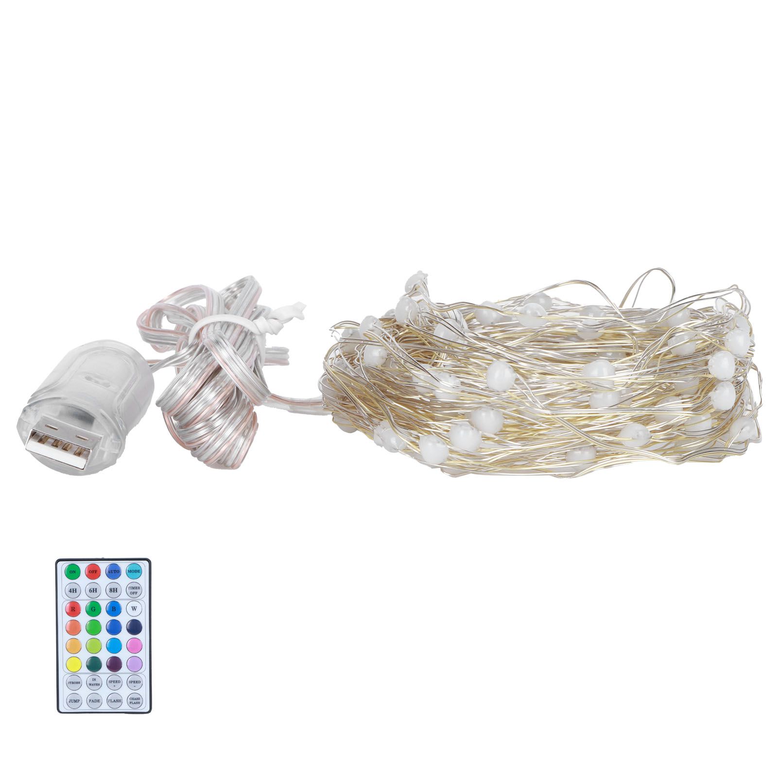 32.8ft 100LED String Light 16 Colors USB Remote Control IP44 Waterproof Lamp view 8