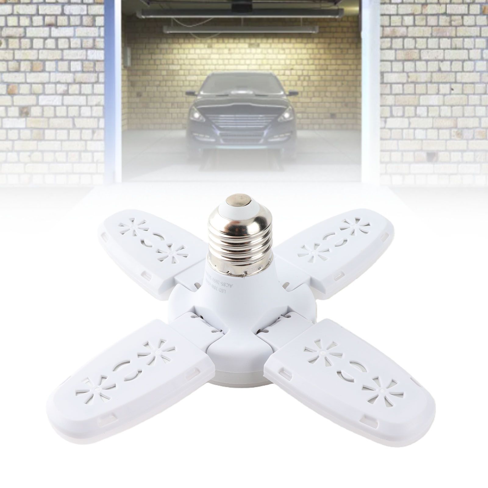 E27 LED Garage Light 38W Deformable Folding Ceiling Lamp Decoration 85V‑265V White view 11