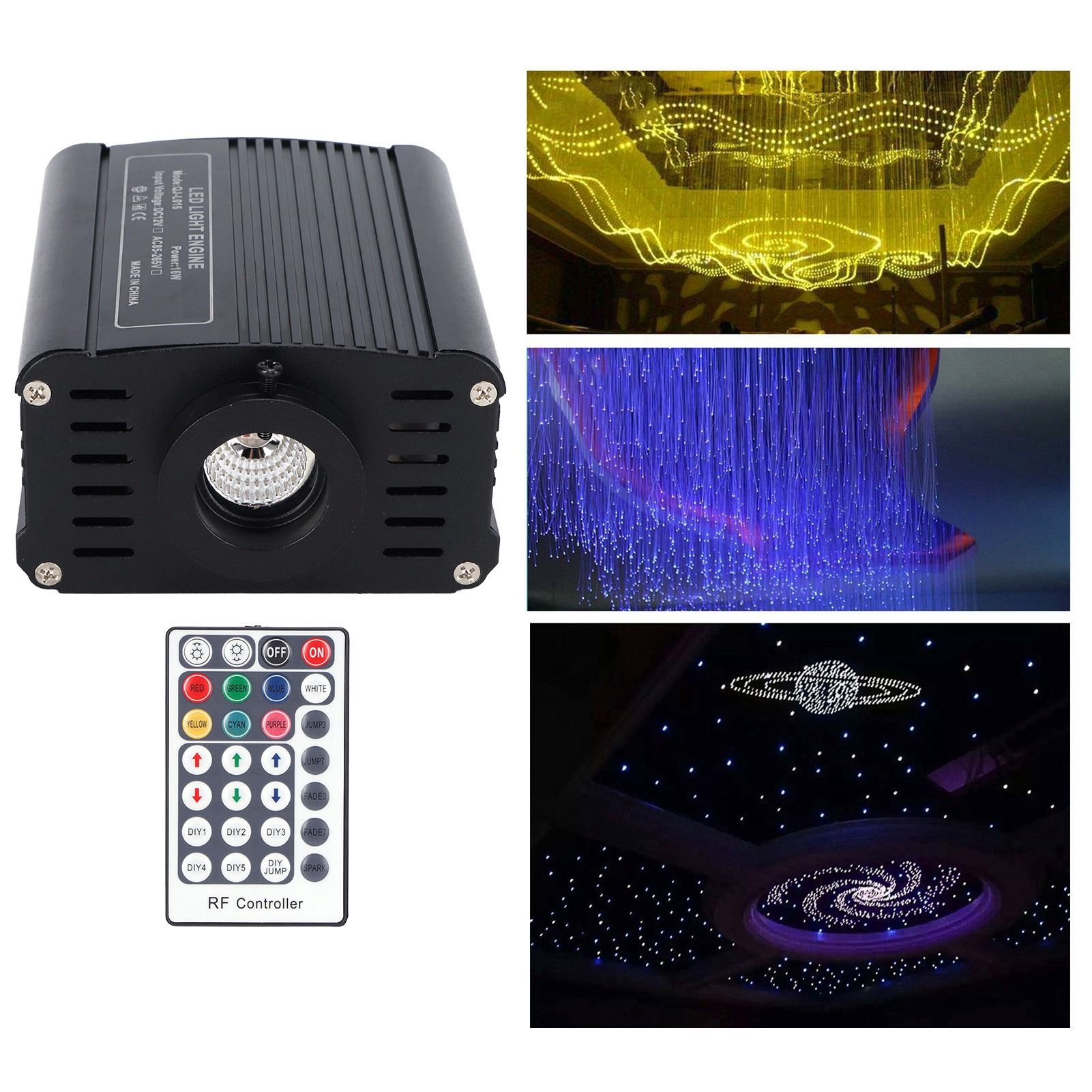 16W RGBW LED Fiber Optic Light Engine Kit Ceiling Lighting for Home Bedroom view 9