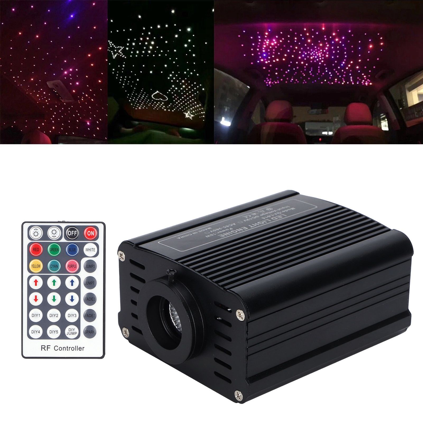 16W RGBW LED Fiber Optic Light Engine Kit Ceiling Lighting for Home Bedroom view 10