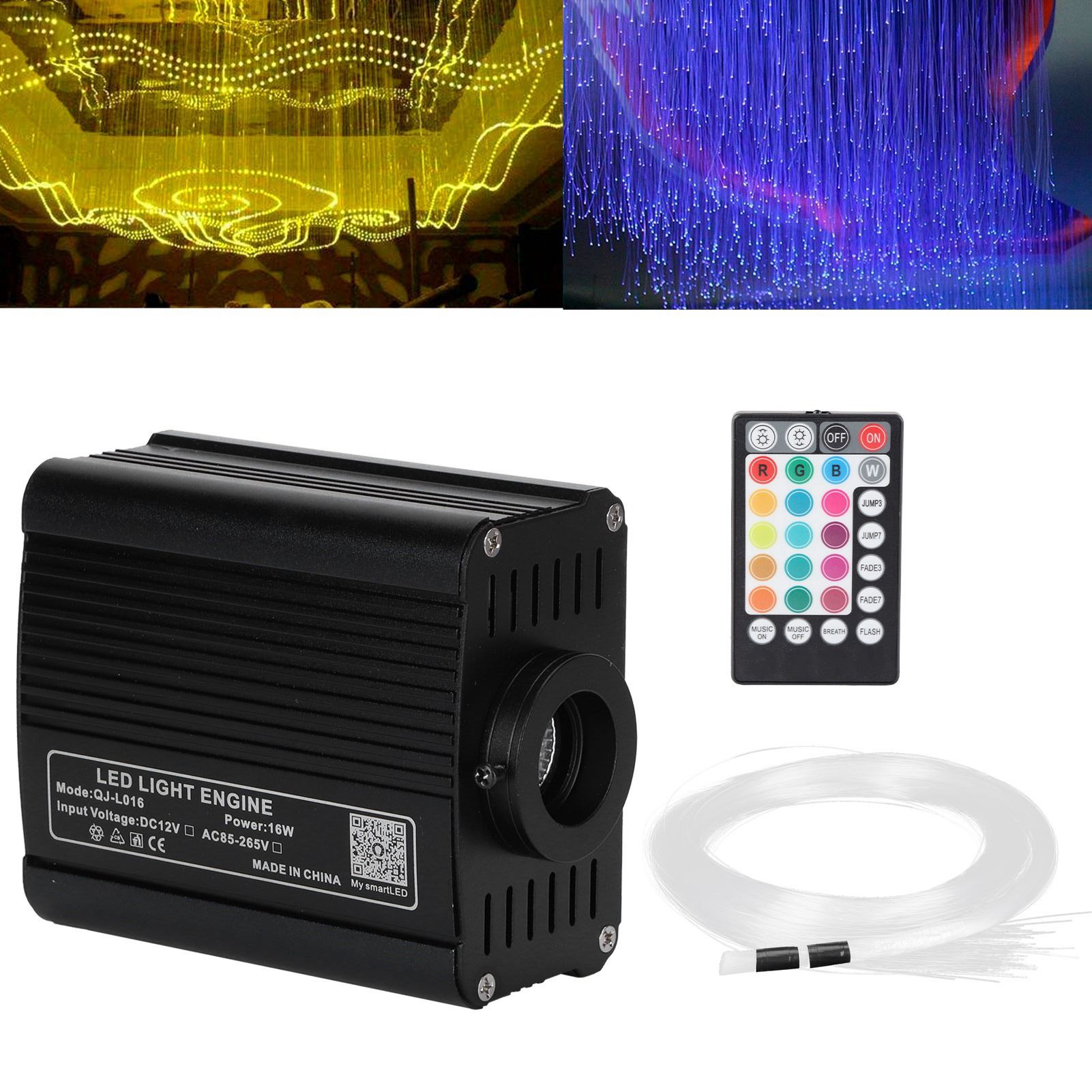 16W Fiber Optic Light RGBW LED Ceiling Light Kit APP Control with 2m Fiber view 9