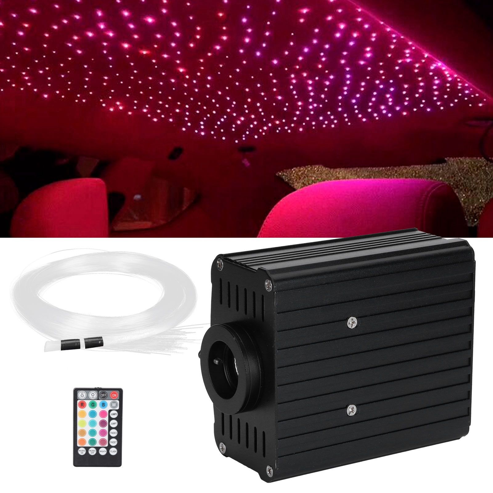 16W Fiber Optic Light RGBW LED Ceiling Light Kit APP Control with 2m Fiber view 10