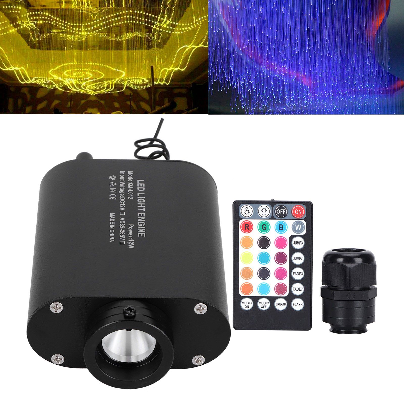 Fiber Optic Light Engine with Remote Control 12W RGBW Ceiling Lighting for view 9