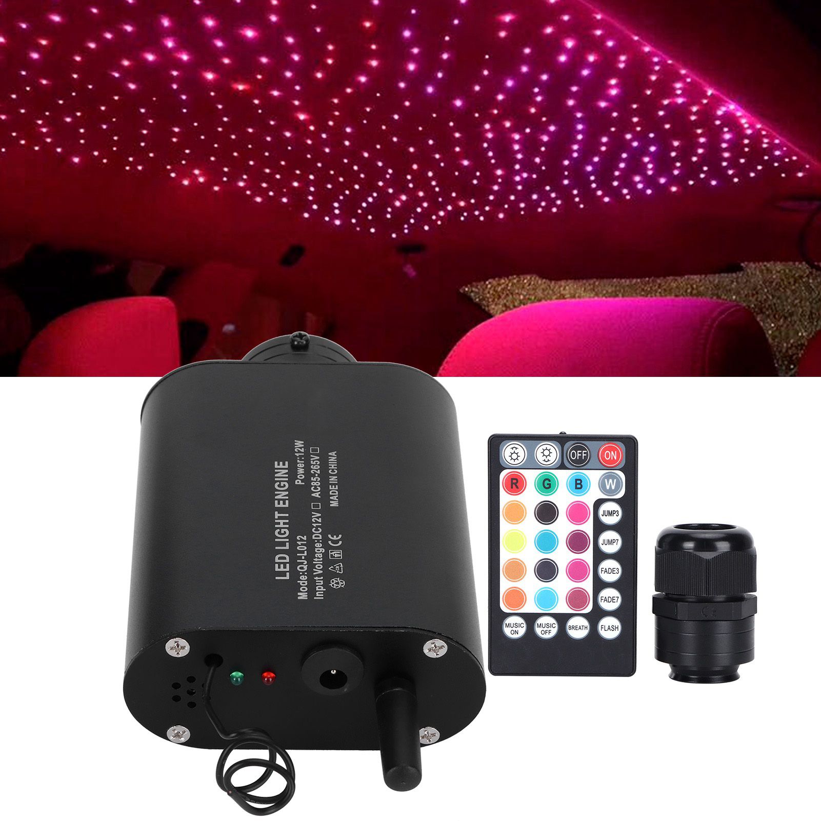 Fiber Optic Light Engine with Remote Control 12W RGBW Ceiling Lighting for view 10