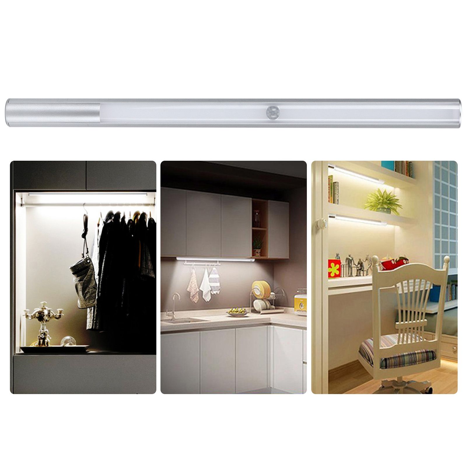 LED Cabinet Lamp Portable USB Charging Motion Sensor Night Light Angle view 9