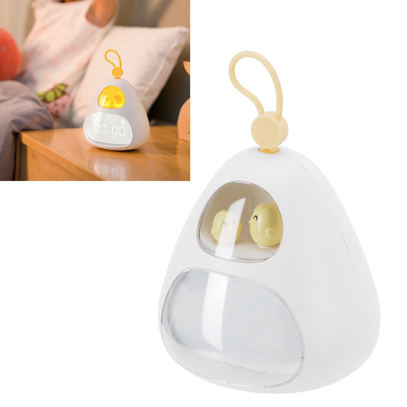LED Night Light Alarm Clock USB Bluetooth Multifunction Cartoon Bedside Lamp view 9