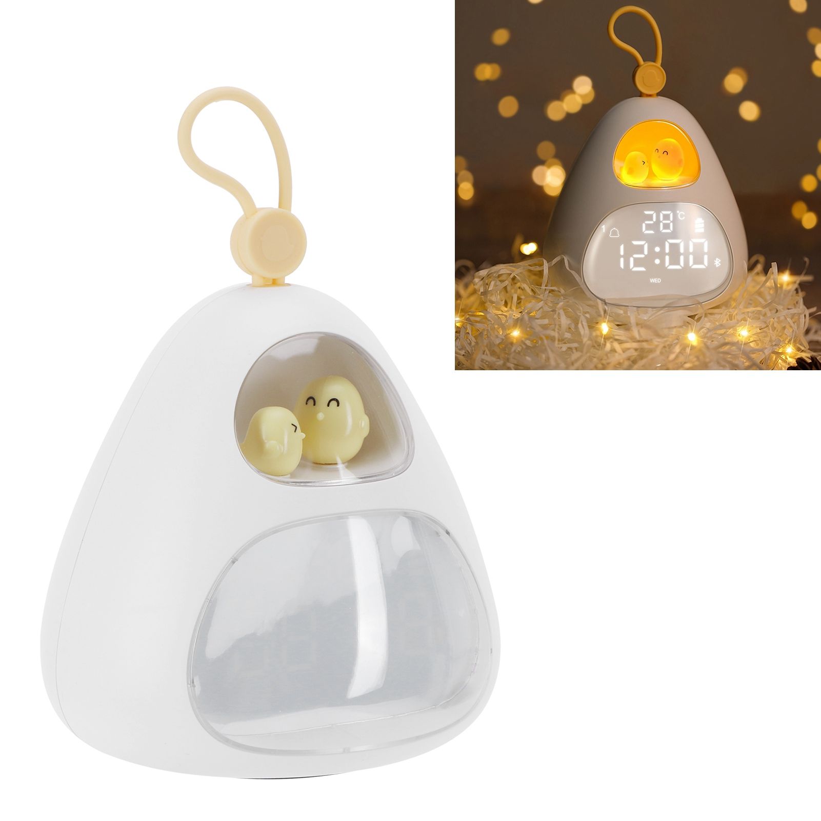 LED Night Light Alarm Clock USB Bluetooth Multifunction Cartoon Bedside Lamp view 10