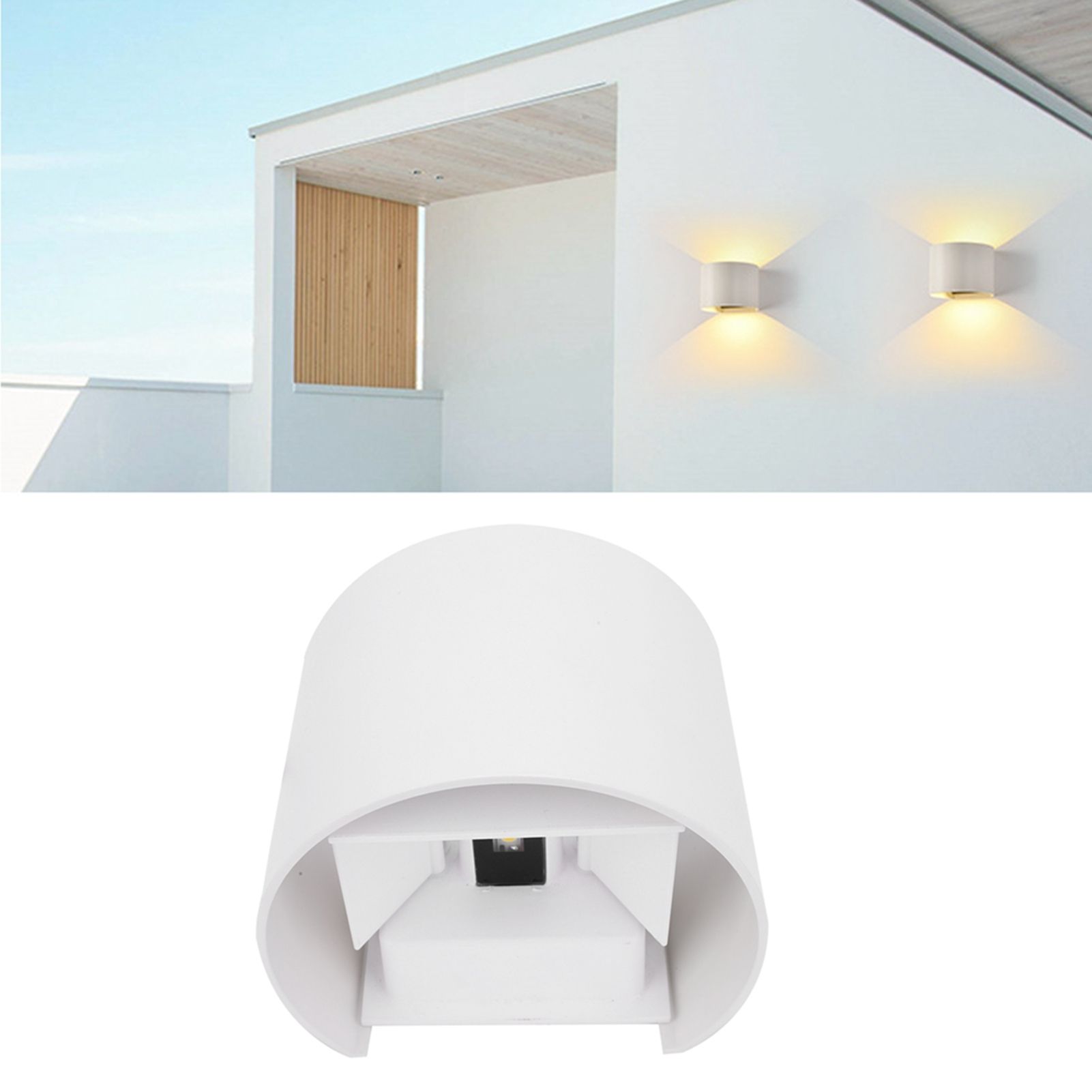 12W Outdoor LED Wall Lamp IP65 Waterproof Aluminum Up and Down Lighting Wall view 10