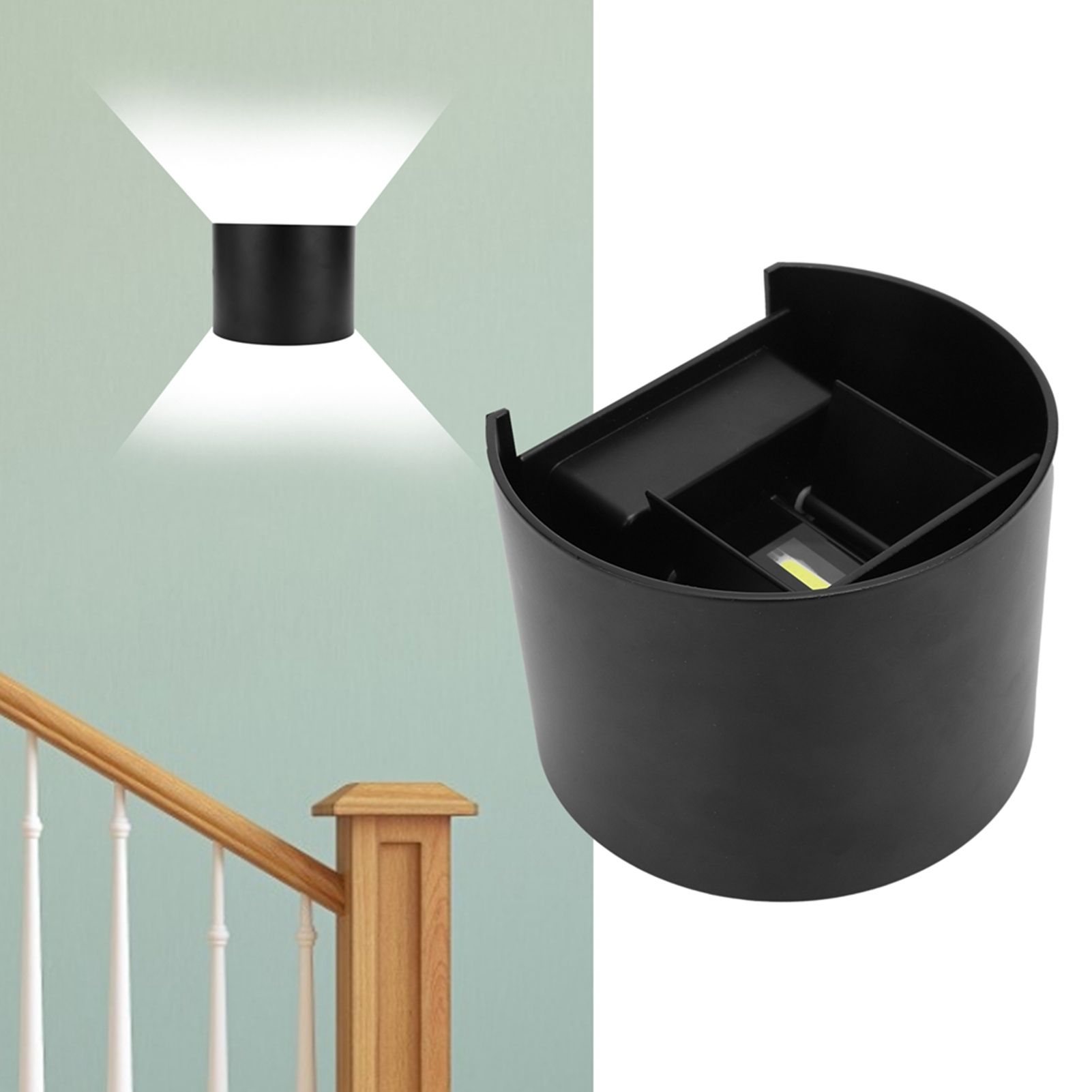 12W Outdoor LED Wall Lamp IP65 Waterproof Aluminum Up and Down Lighting Wall view 9