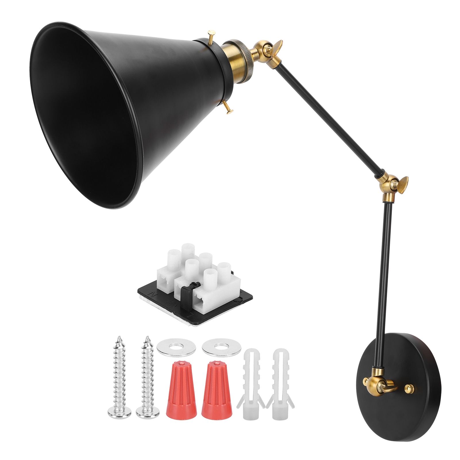 Wall Sconce E27 Vintage Industrial Metal Wall Lamp Arm Adjustable Bedside view 2