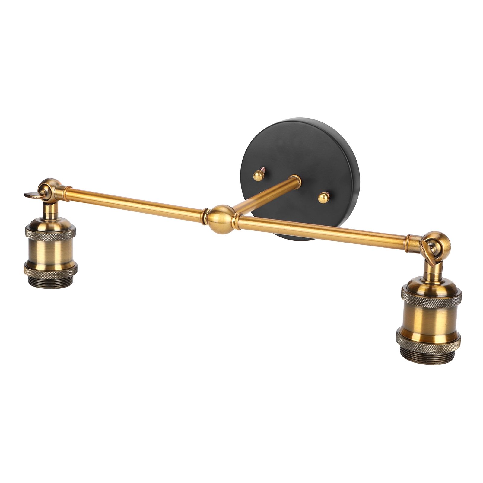 E27 Double Heads Wall Light Retro Style Wrought Iron Decorative Wall Lamp view 3