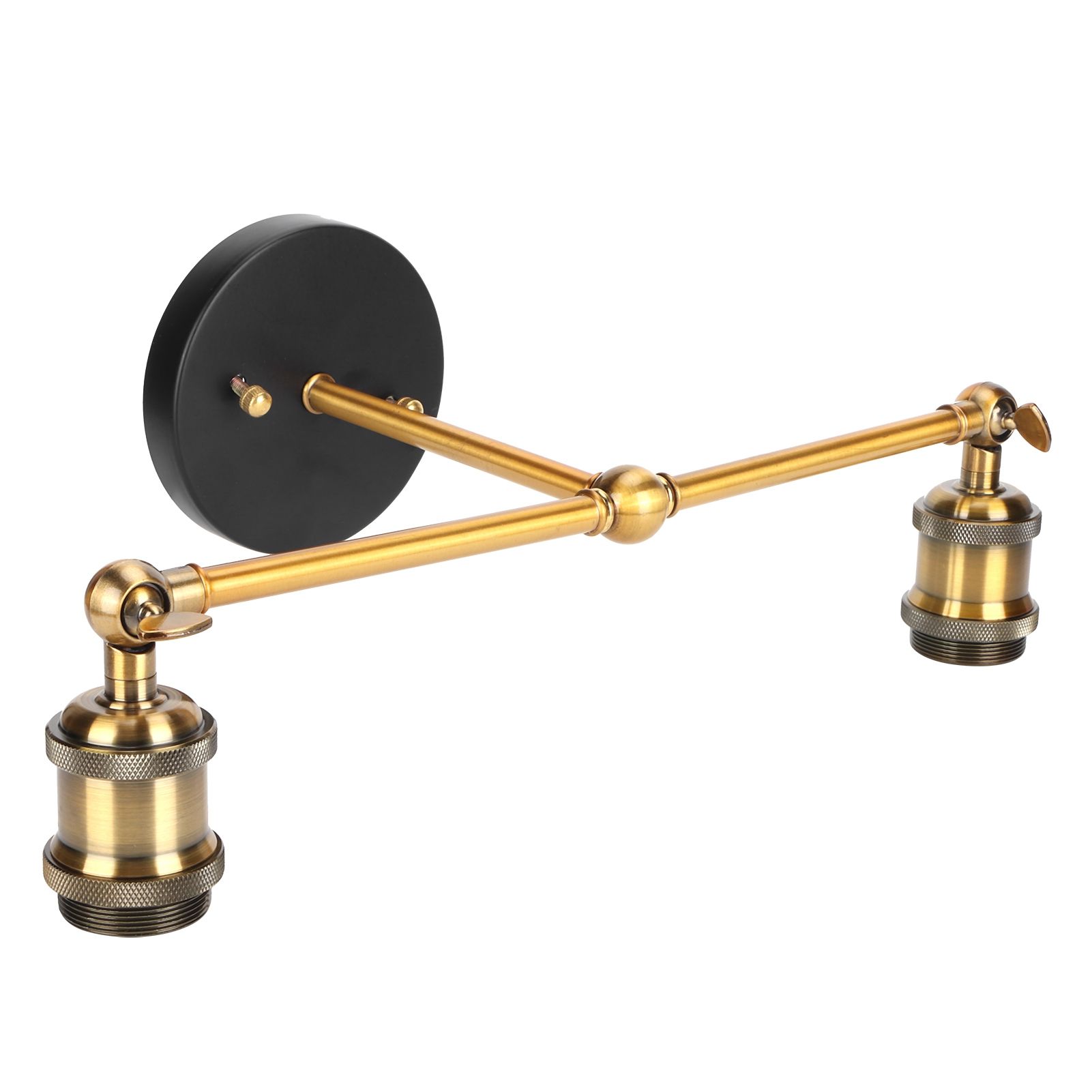 E27 Double Heads Wall Light Retro Style Wrought Iron Decorative Wall Lamp view 4