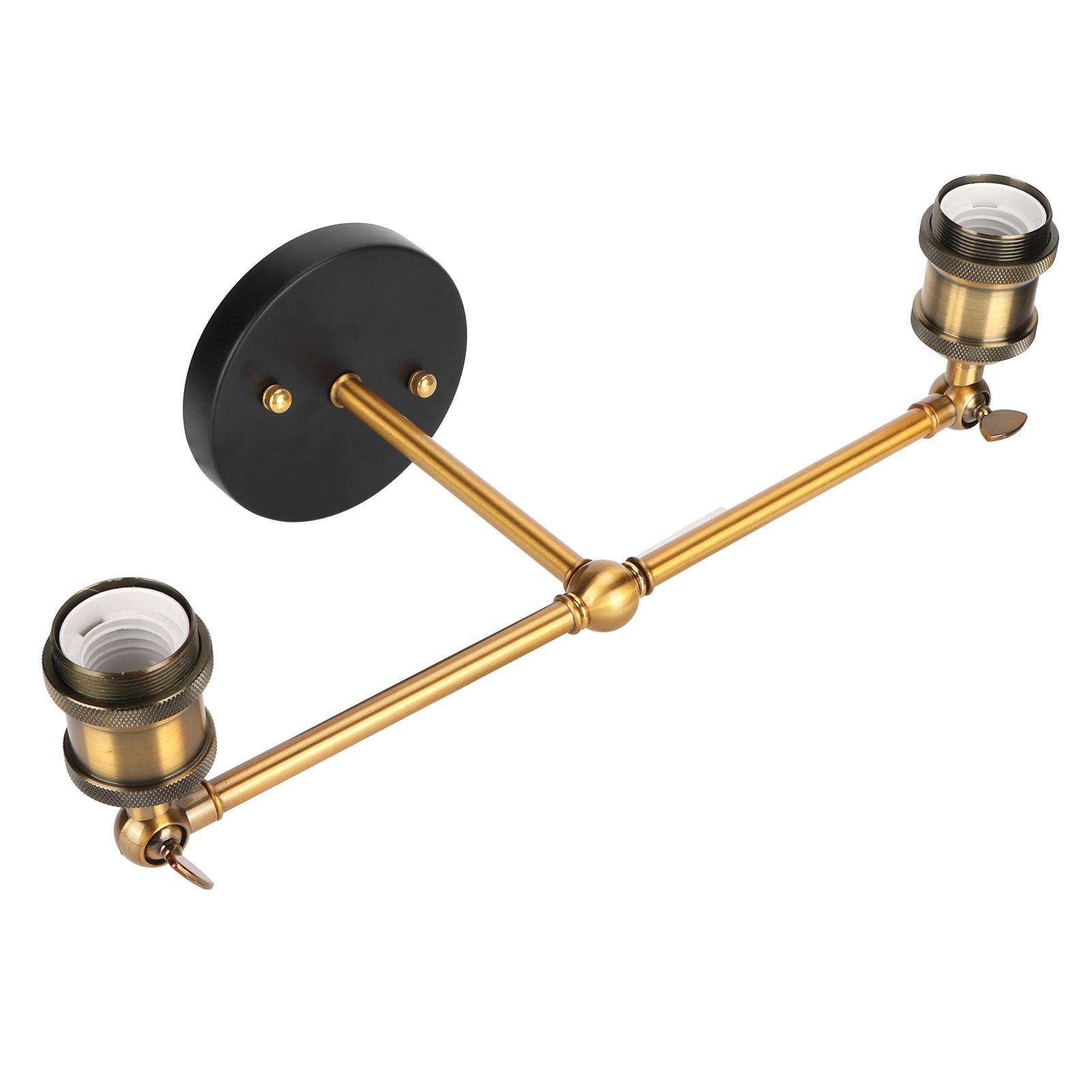 E27 Double Heads Wall Light Retro Style Wrought Iron Decorative Wall Lamp view 6