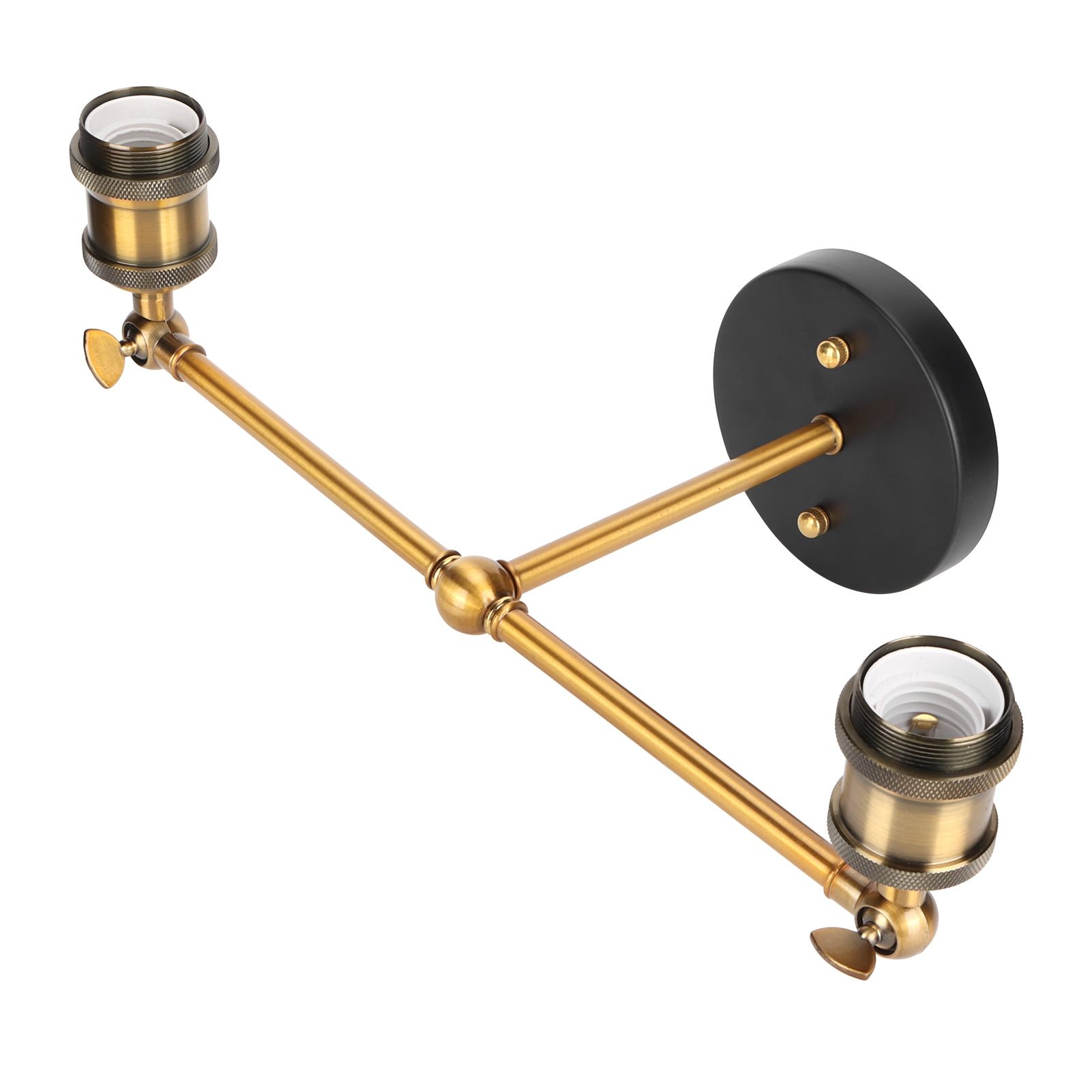 E27 Double Heads Wall Light Retro Style Wrought Iron Decorative Wall Lamp view 7