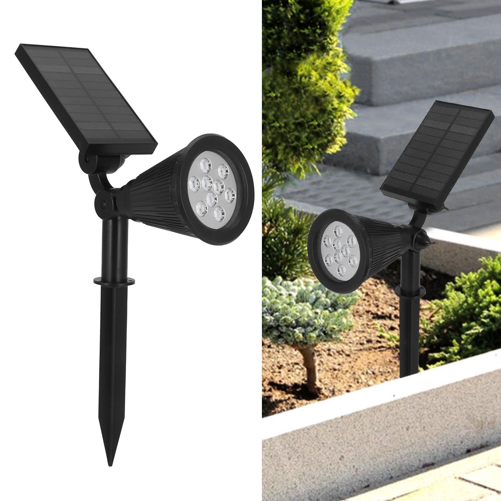 9LED Chips Solar Spotlights LED Solar Landscape Lights for Outdoor Garden view 10
