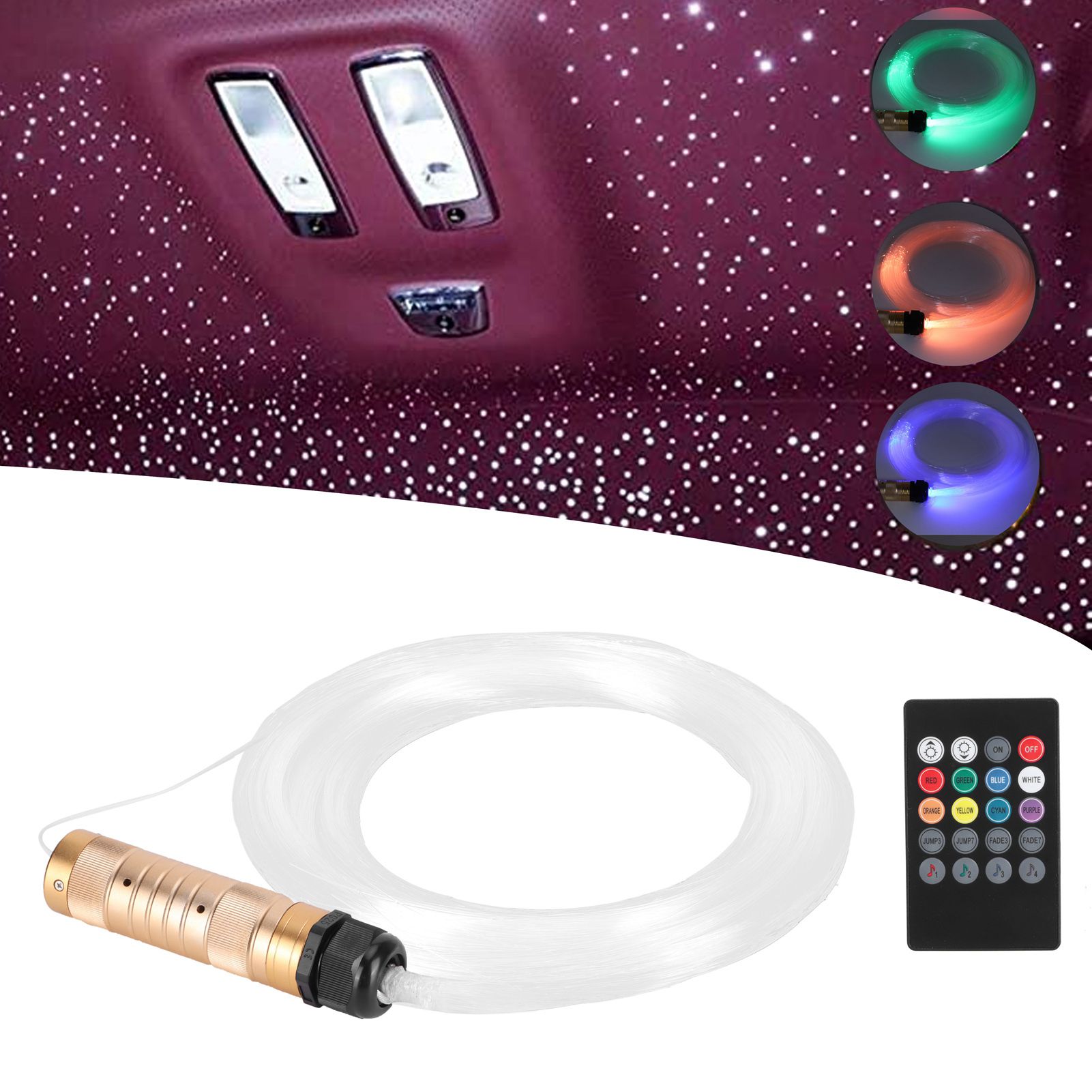 10W RGBW Fiber Optic Light with Remote Control Car Ceiling KTV Bar Decoration view 9