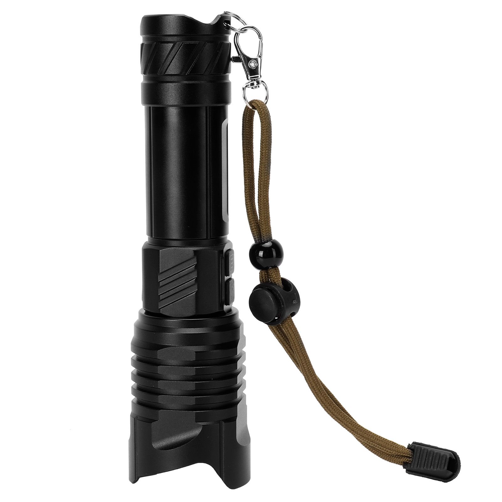 P99 Retractable Zoom Flashlight Aluminum Alloy USB Charging Flashlight for Outdoor