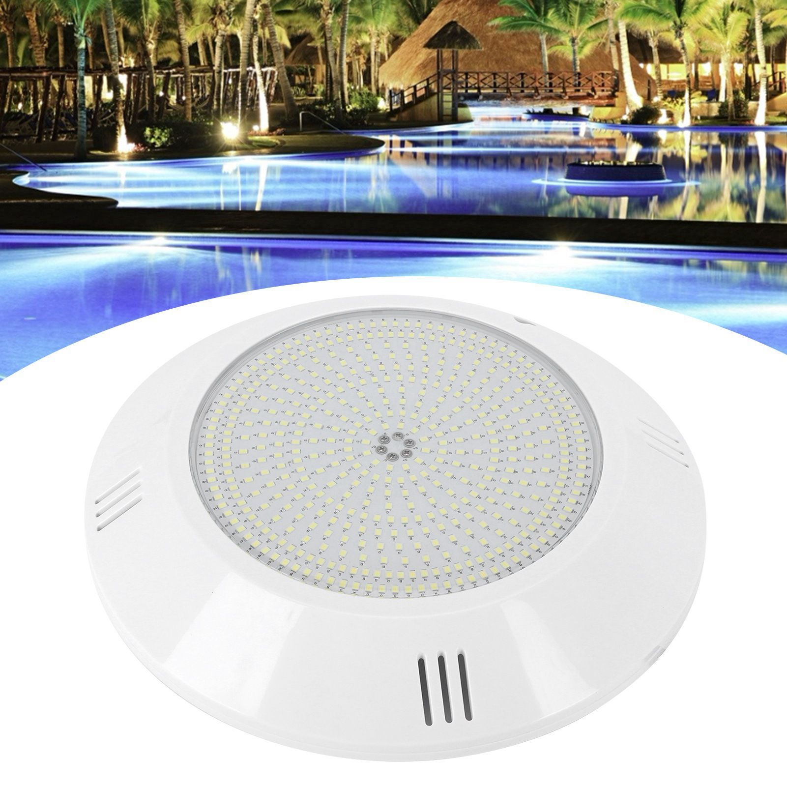 AC12V 468LED Swimming Pool Lamp IP68 Waterproof 35W White Light for Courtyard view 12