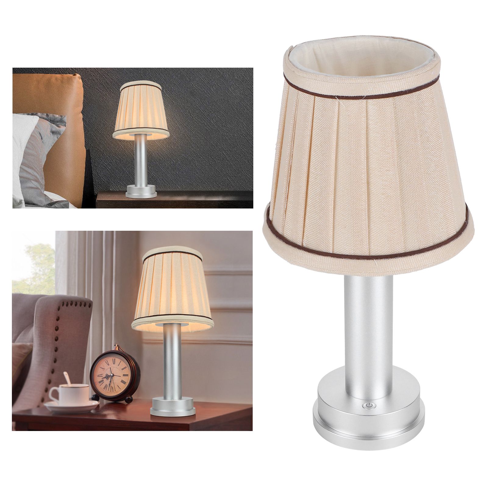 Fabric Desk Light 2-Level Dimming USB LED Table Lamp for Home Office view 10