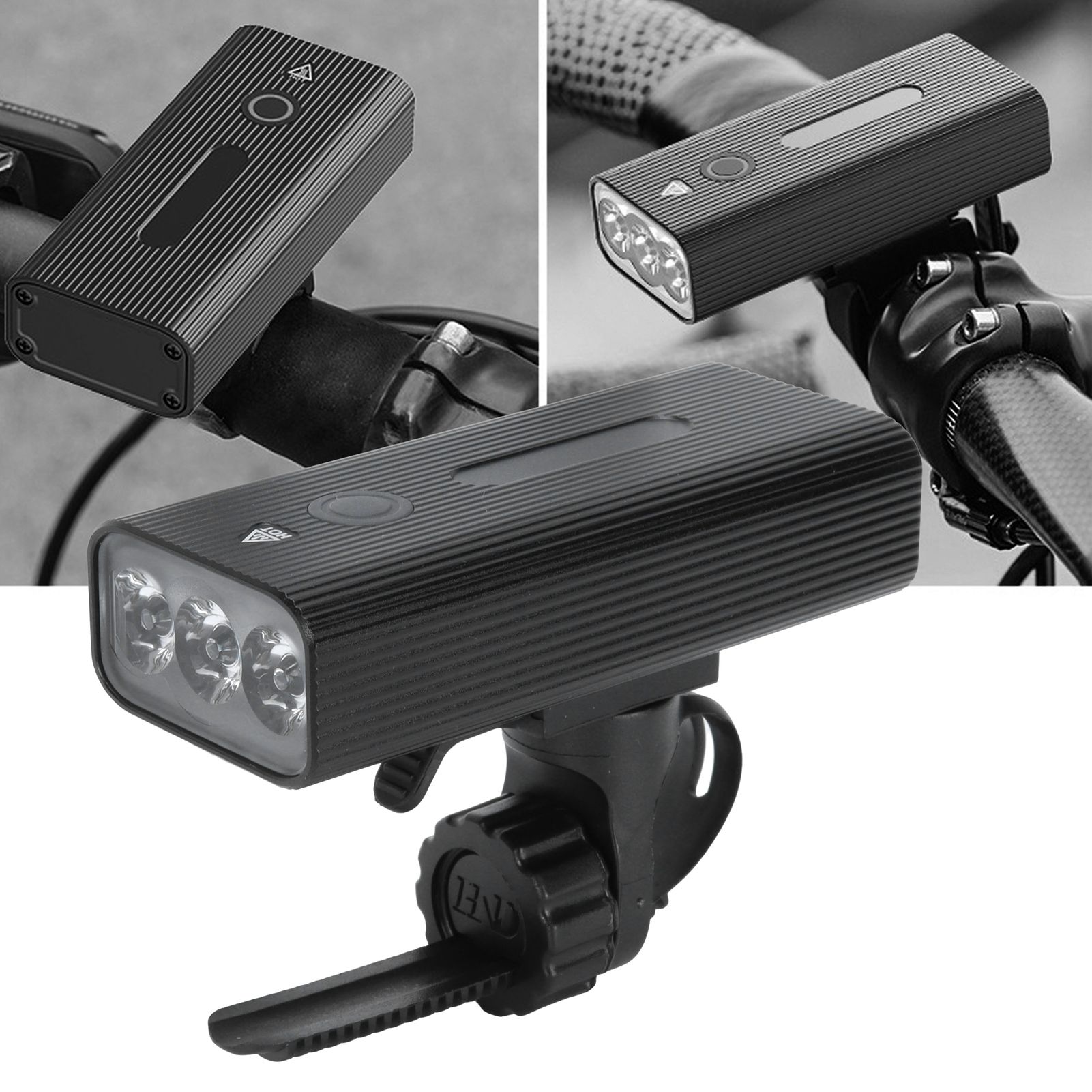 USB 3LED Bike Light with Taillight USB Charging Handlebar Lamp Accessories view 11
