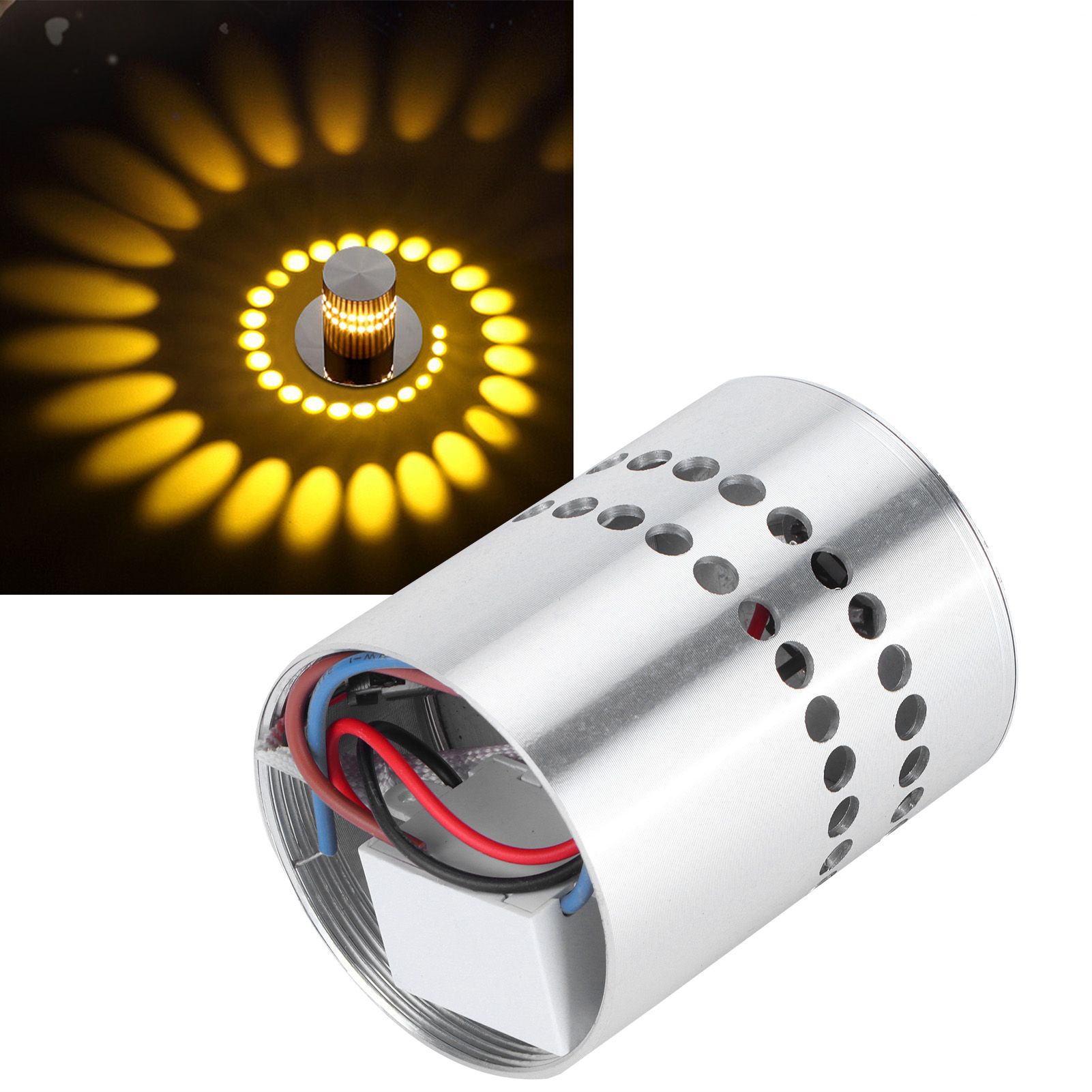 3W LED Wall Lamp Innovative Round Spiral Decorative Light for KTV Club Hotel view 12