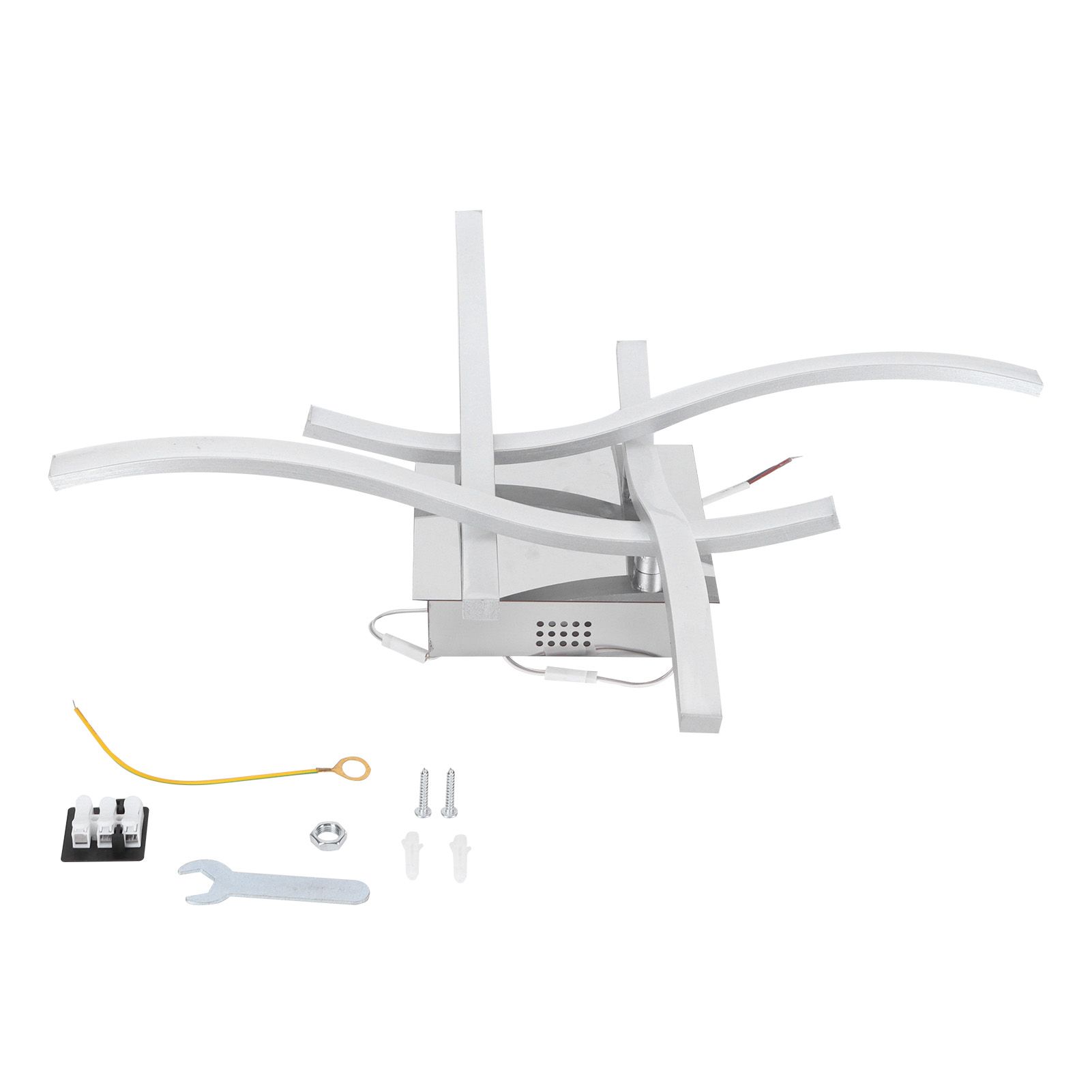 LED Ceiling Light 25W Modern Curved Lamp for Living Room Canteen Bedroom White view 2