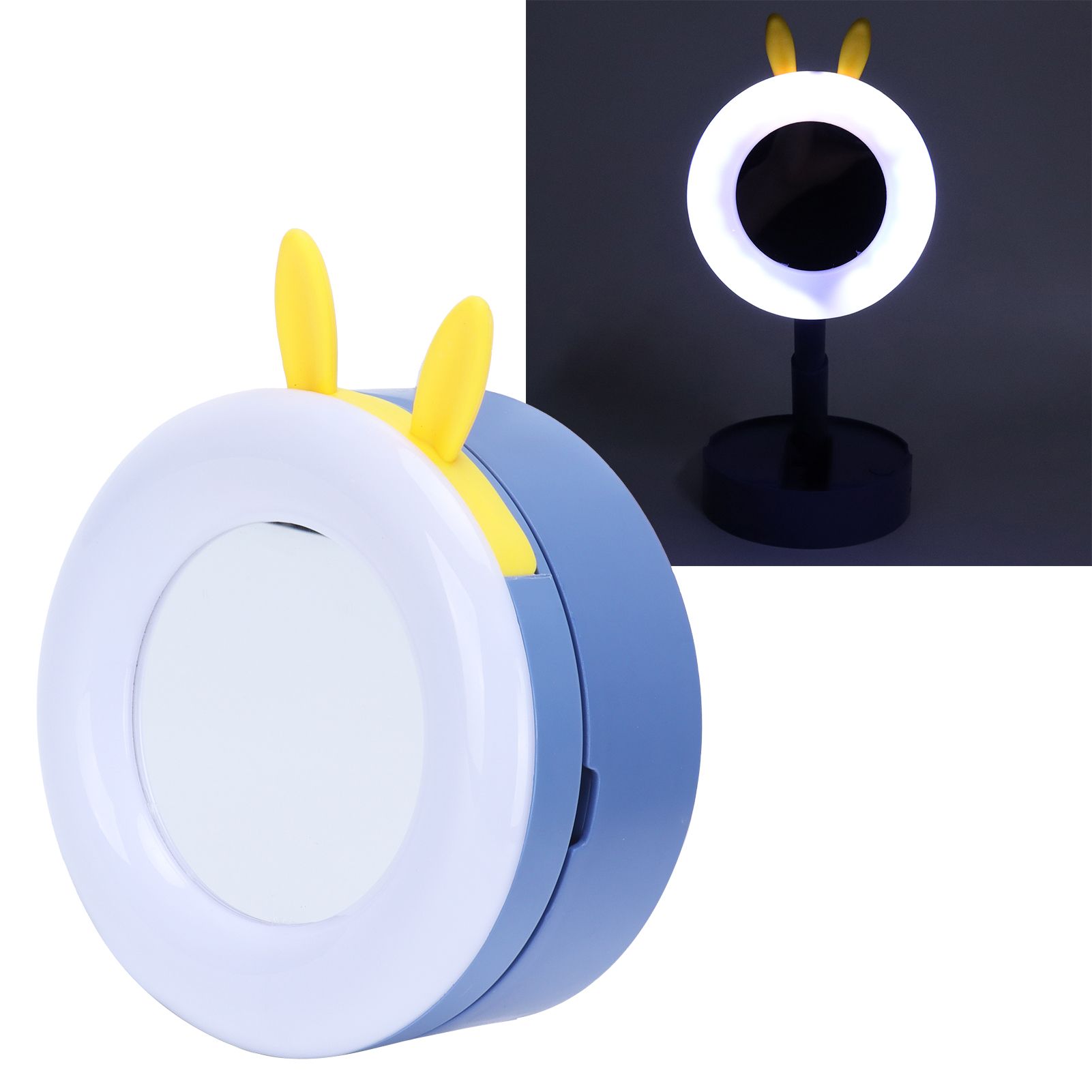 LED Makeup Mirror Portable Desktop Cartoon Makeup Mirror Lamp for Children view 12