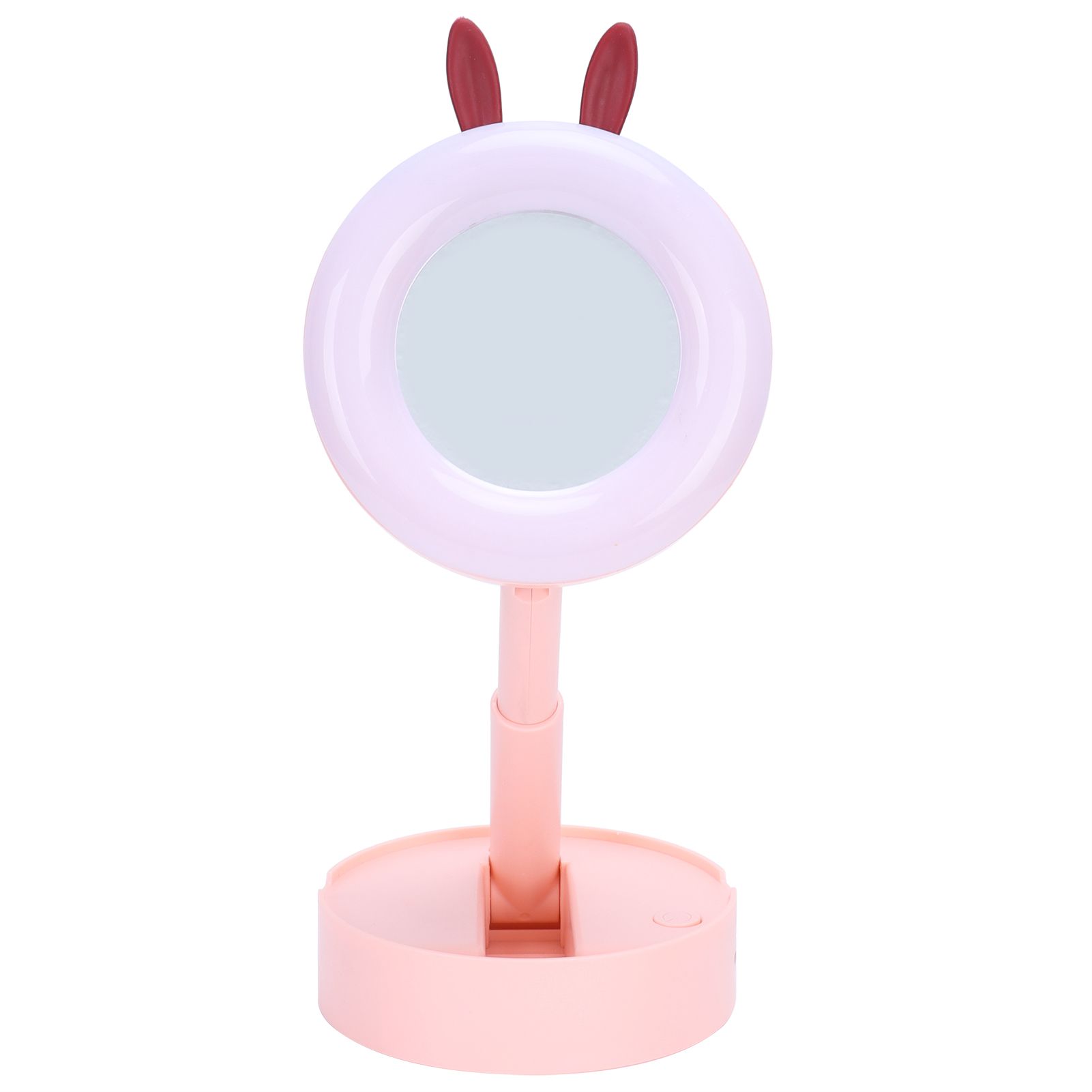 LED Makeup Mirror Portable Desktop Cartoon Makeup Mirror Lamp for Children view 3