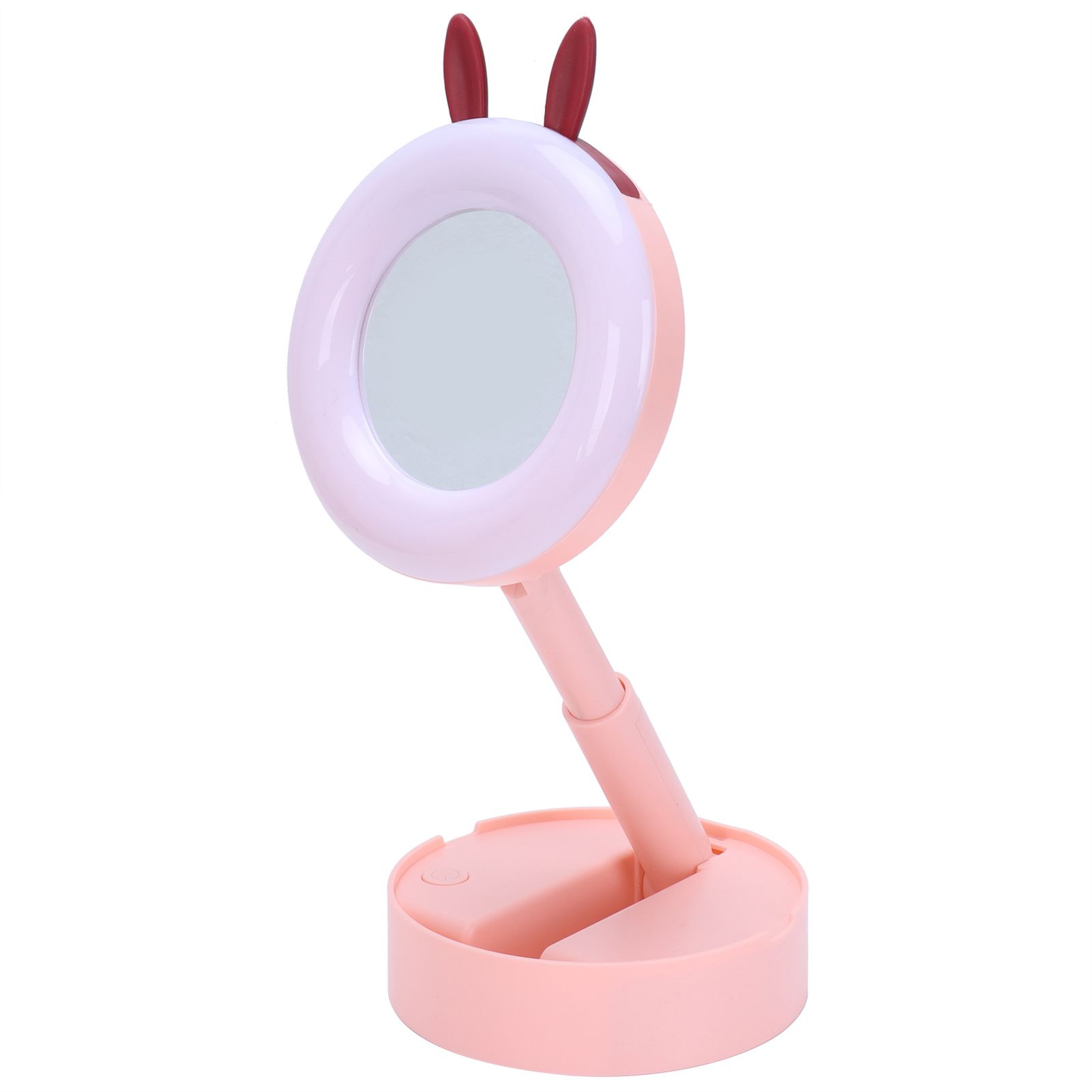 LED Makeup Mirror Portable Desktop Cartoon Makeup Mirror Lamp for Children view 5