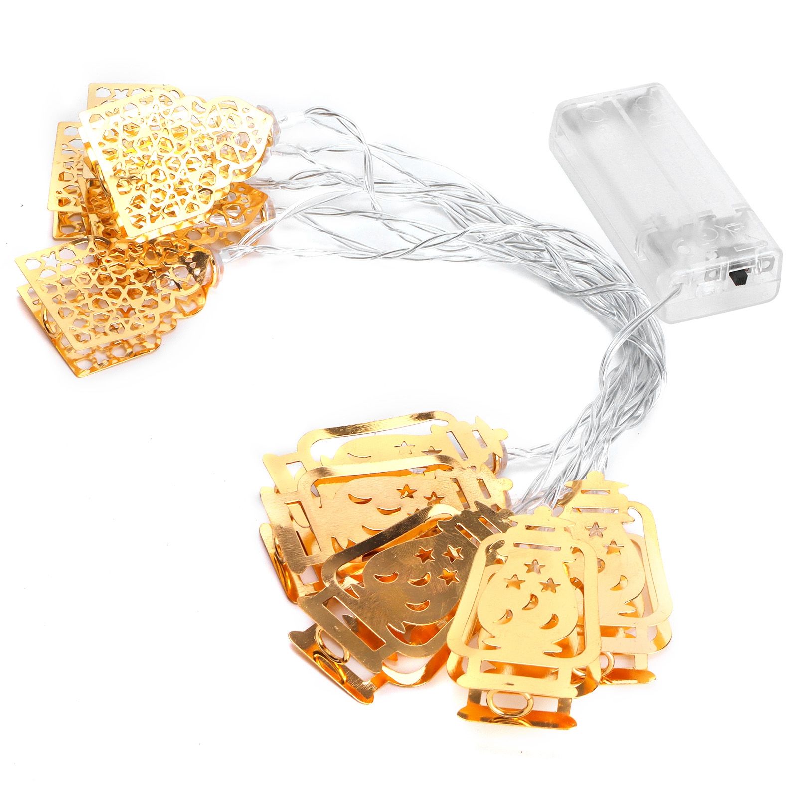 10LED Warm White Light Eid Ramadan Gourd House Shape String Lights for Muslim view 4