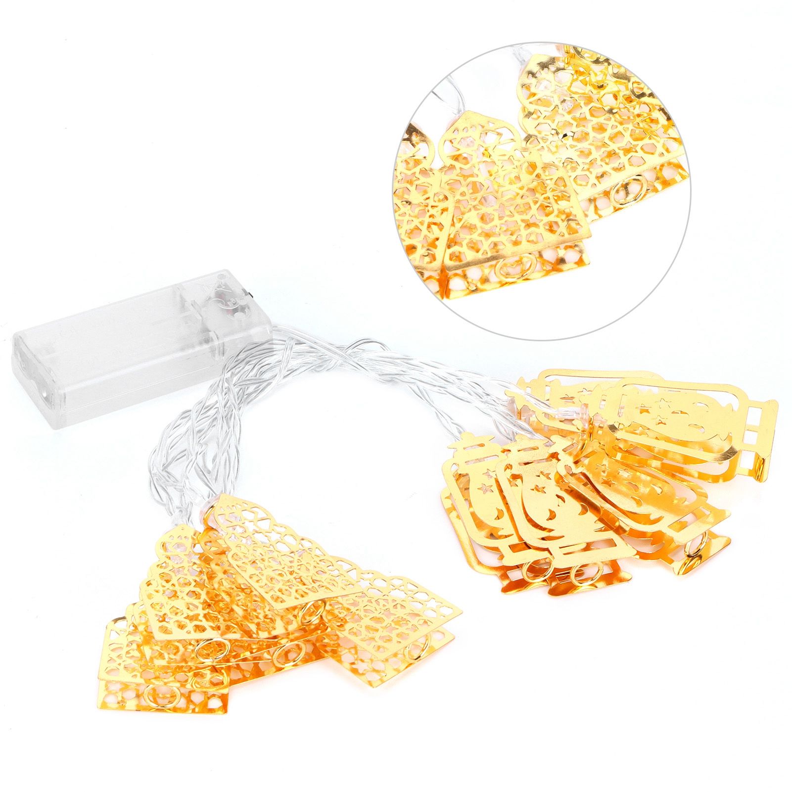 10LED Warm White Light Eid Ramadan Gourd House Shape String Lights for Muslim view 7