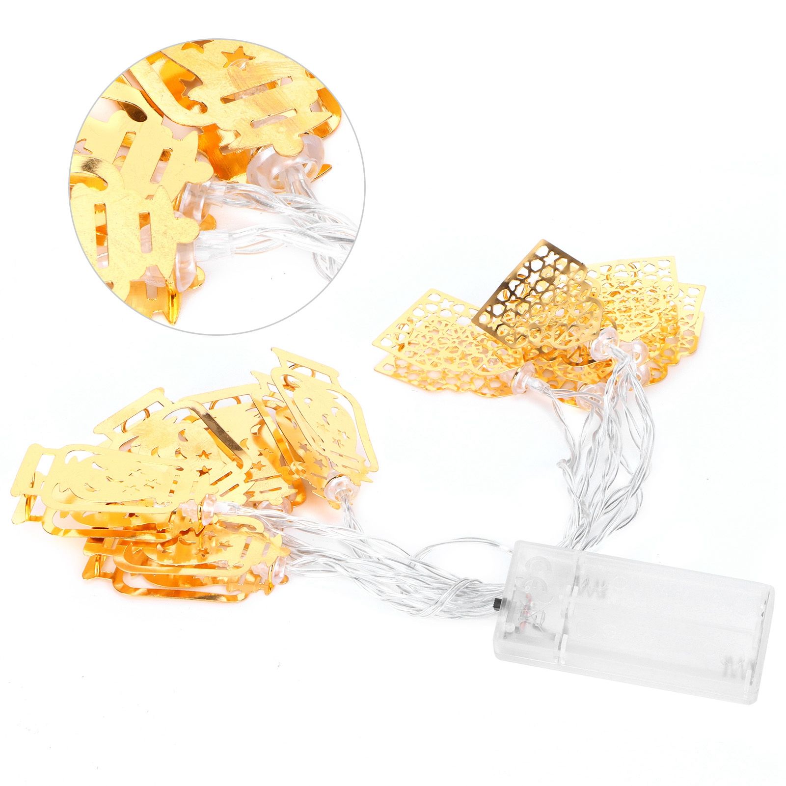 10LED Warm White Light Eid Ramadan Gourd House Shape String Lights for Muslim view 8