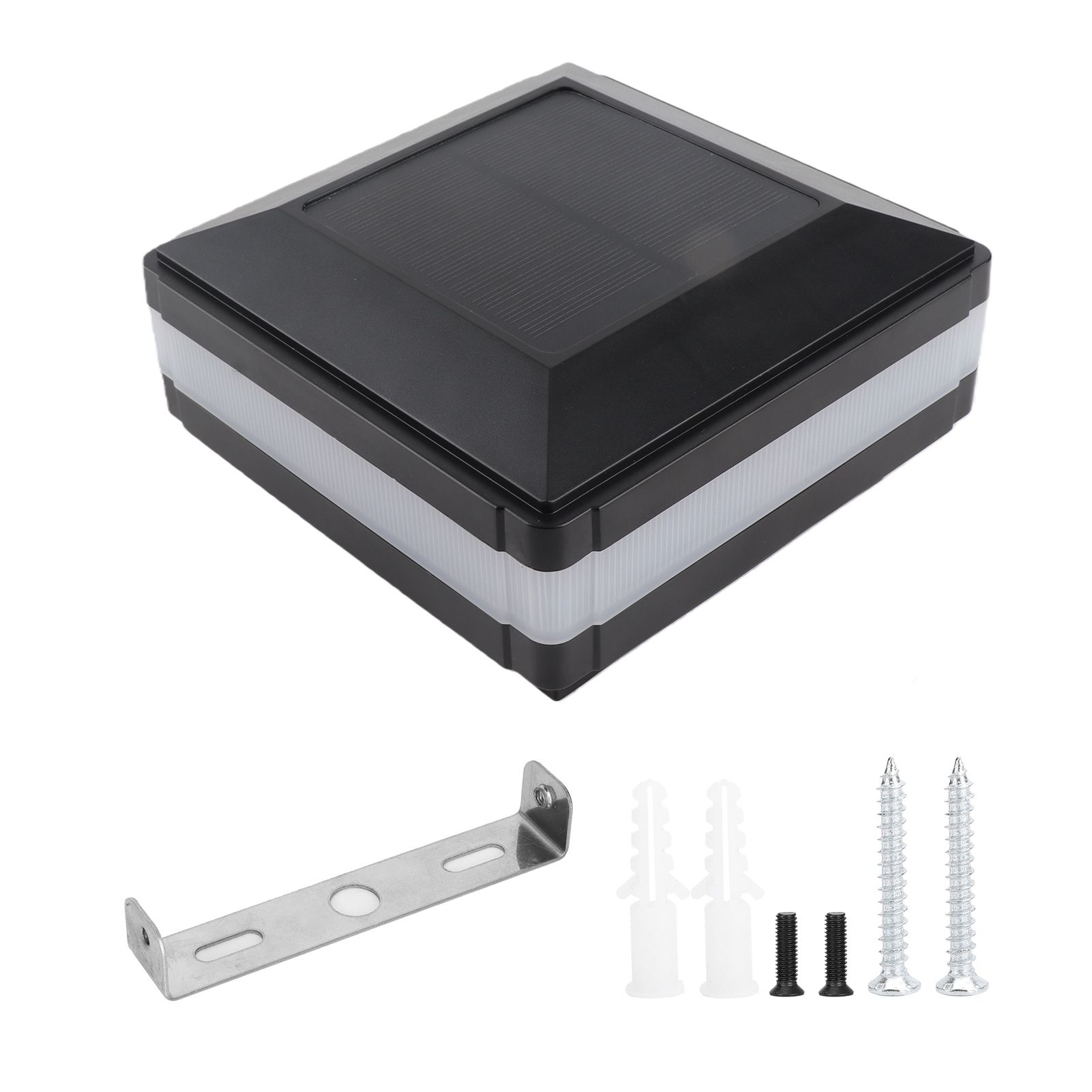 LED Post Light Solar Power Double Color Induction Fence Cap Pillar Lamp IP65 view 2