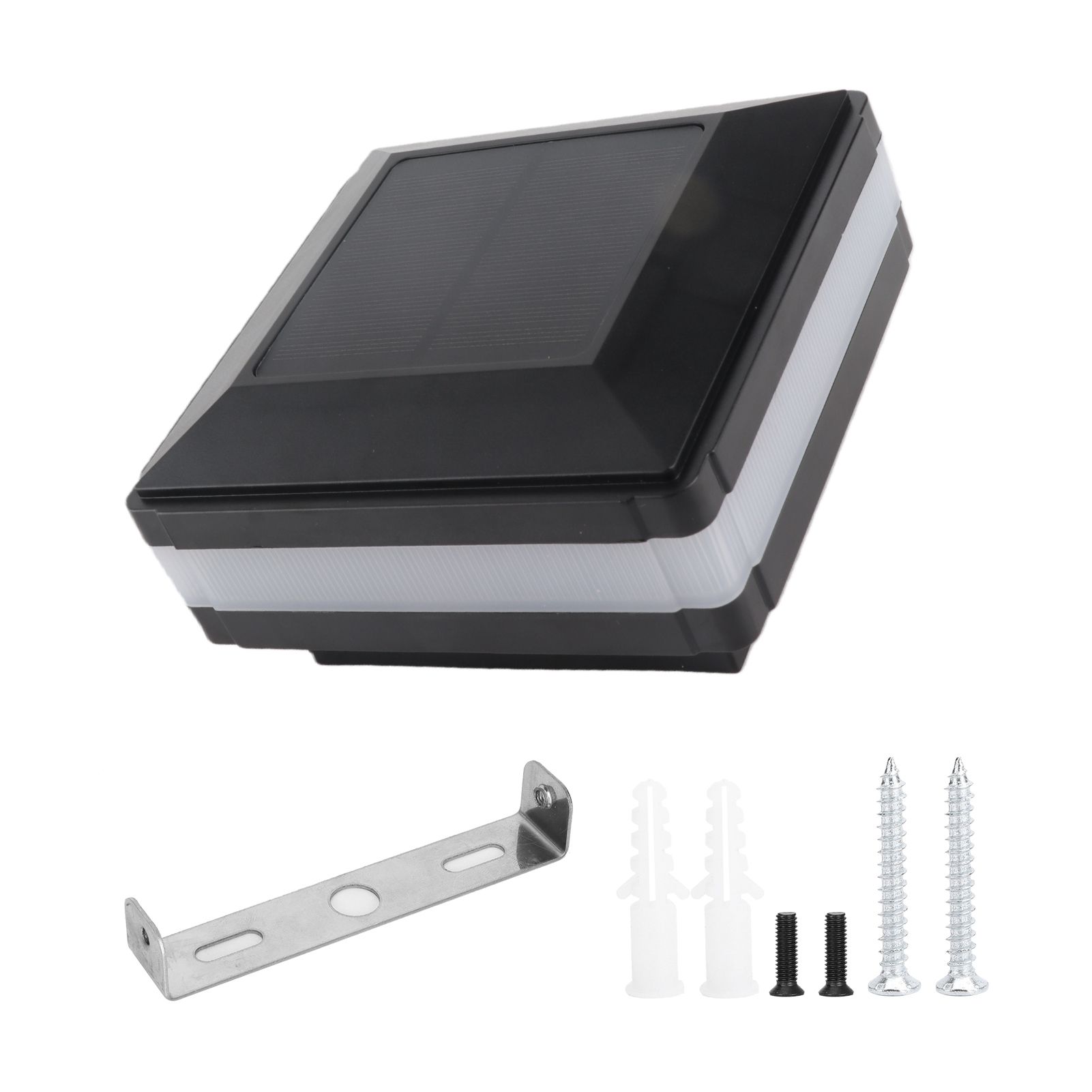 LED Post Light Solar Power Double Color Induction Fence Cap Pillar Lamp IP65 view 3