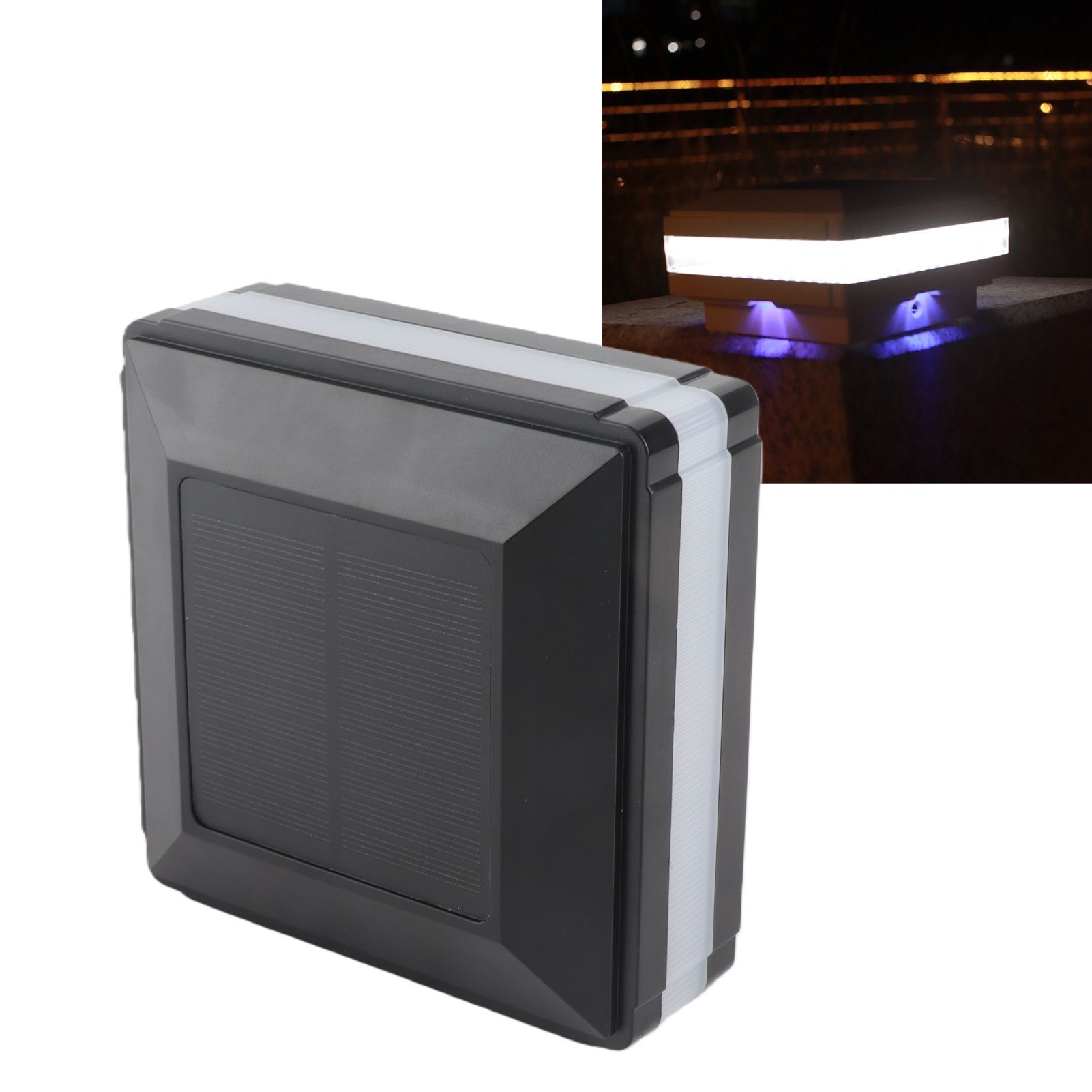 LED Post Light Solar Power Double Color Induction Fence Cap Pillar Lamp IP65 view 11