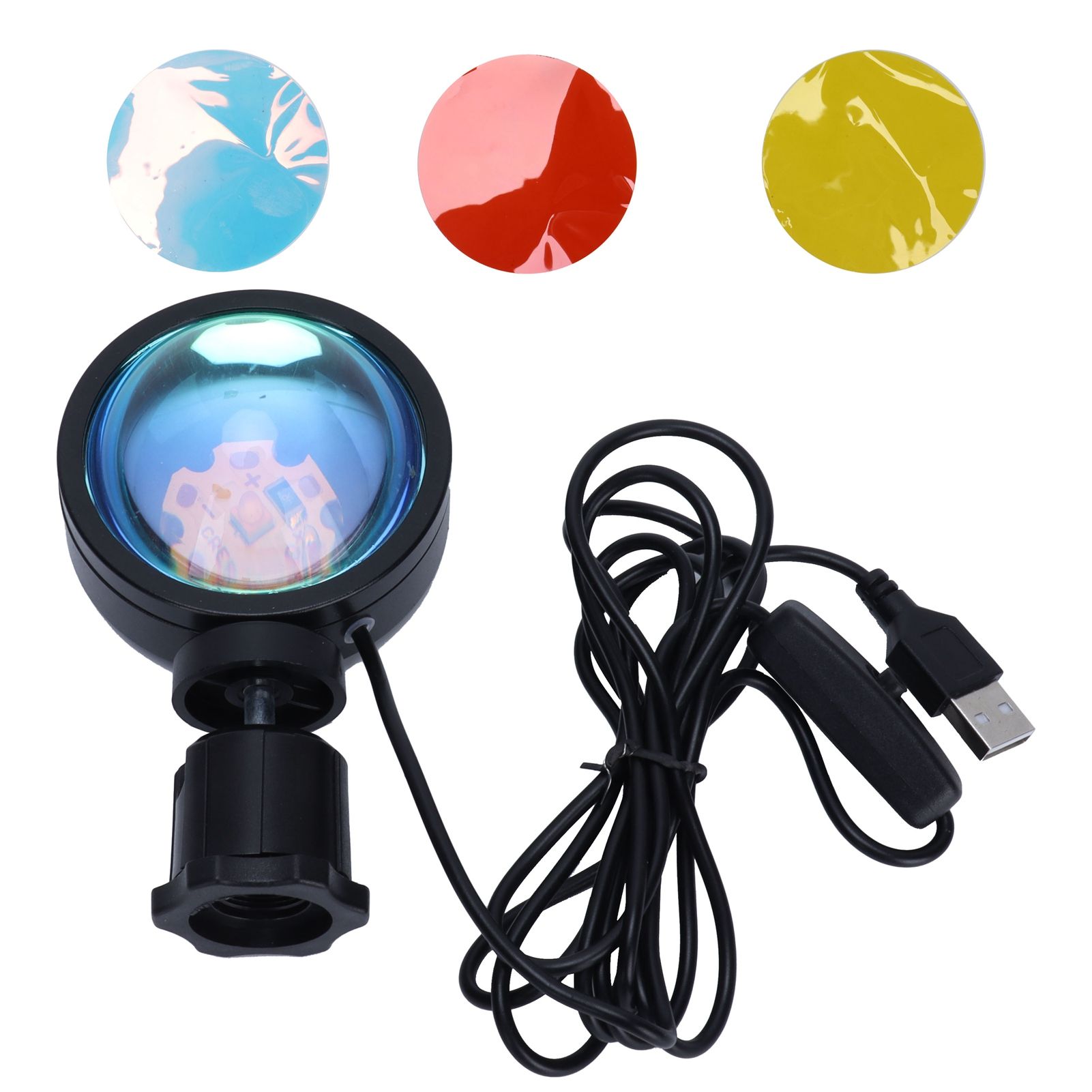 USB LED Sunset Light 4in 1 Sunset Projection Lamp 180 Degree Rotation Lighting view 2