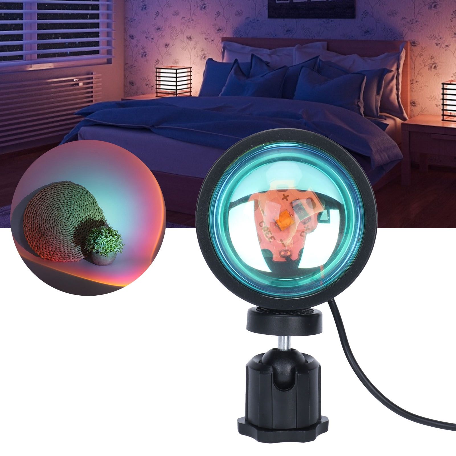 USB LED Sunset Light 4in 1 Sunset Projection Lamp 180 Degree Rotation Lighting view 12