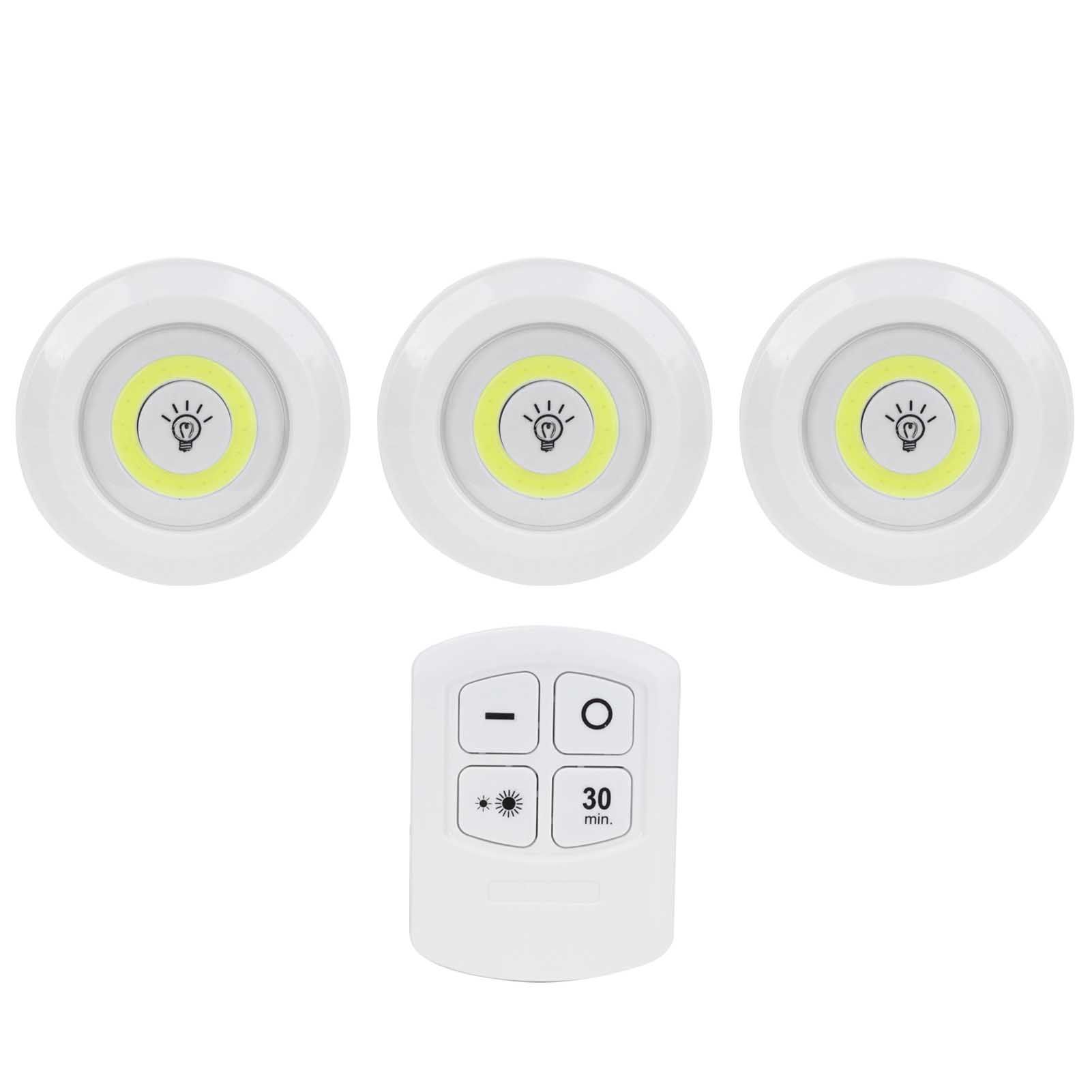 3Pcs COB Night Light Remote Control Timing Dimming Night Lamp Bedroom Wardrobe view 2