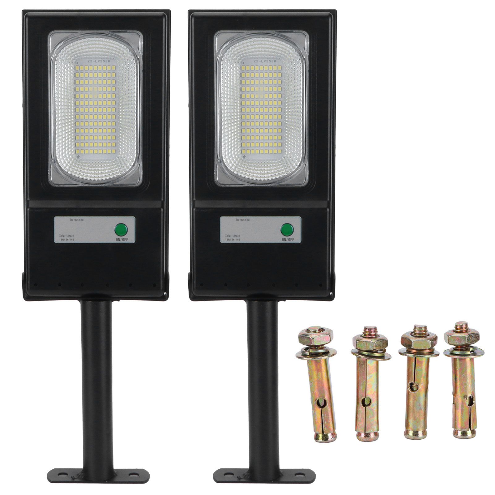 2Pcs 117LED Solar Light 50W Highlight Induction Street Lamp for Garden view 2