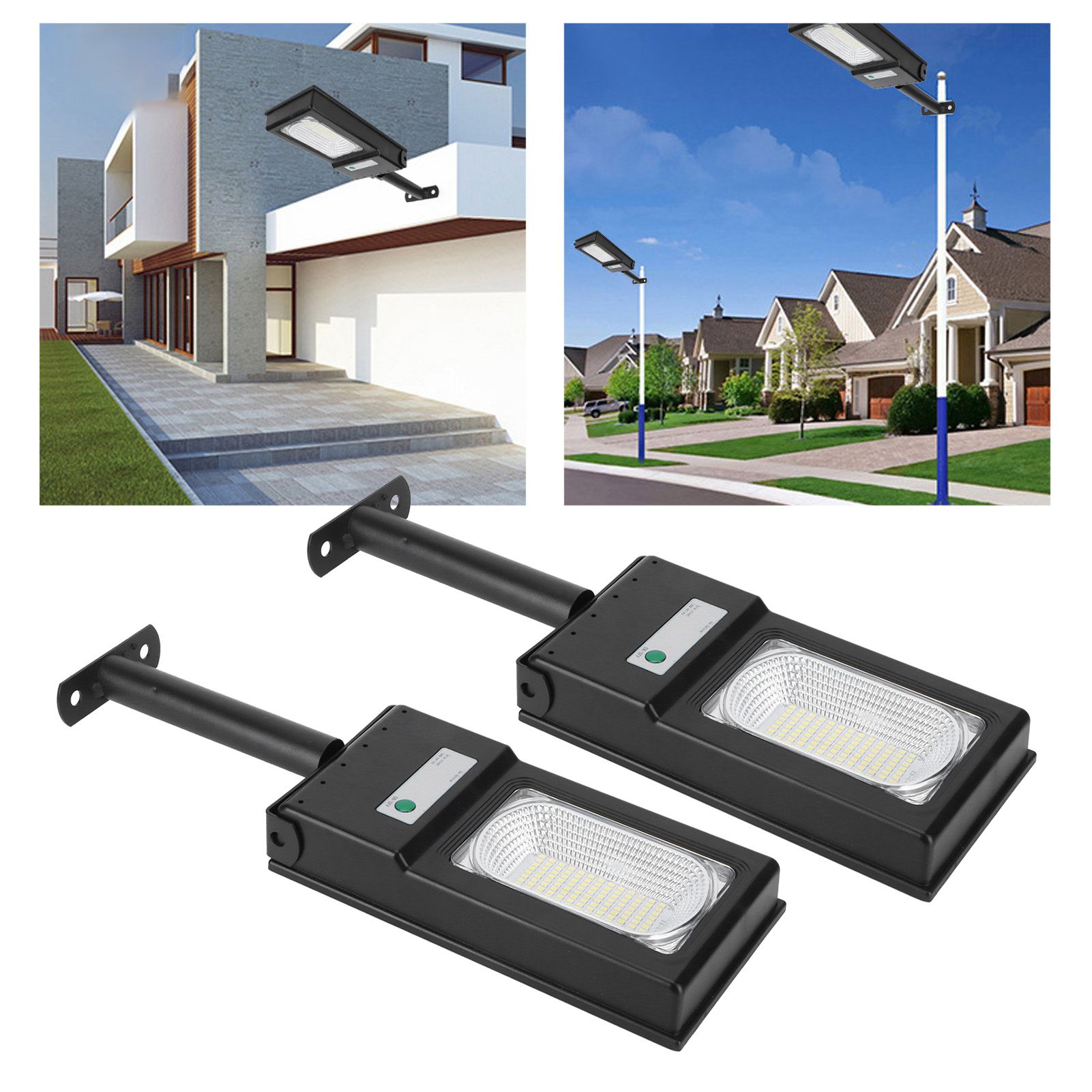2Pcs 117LED Solar Light 50W Highlight Induction Street Lamp for Garden view 11