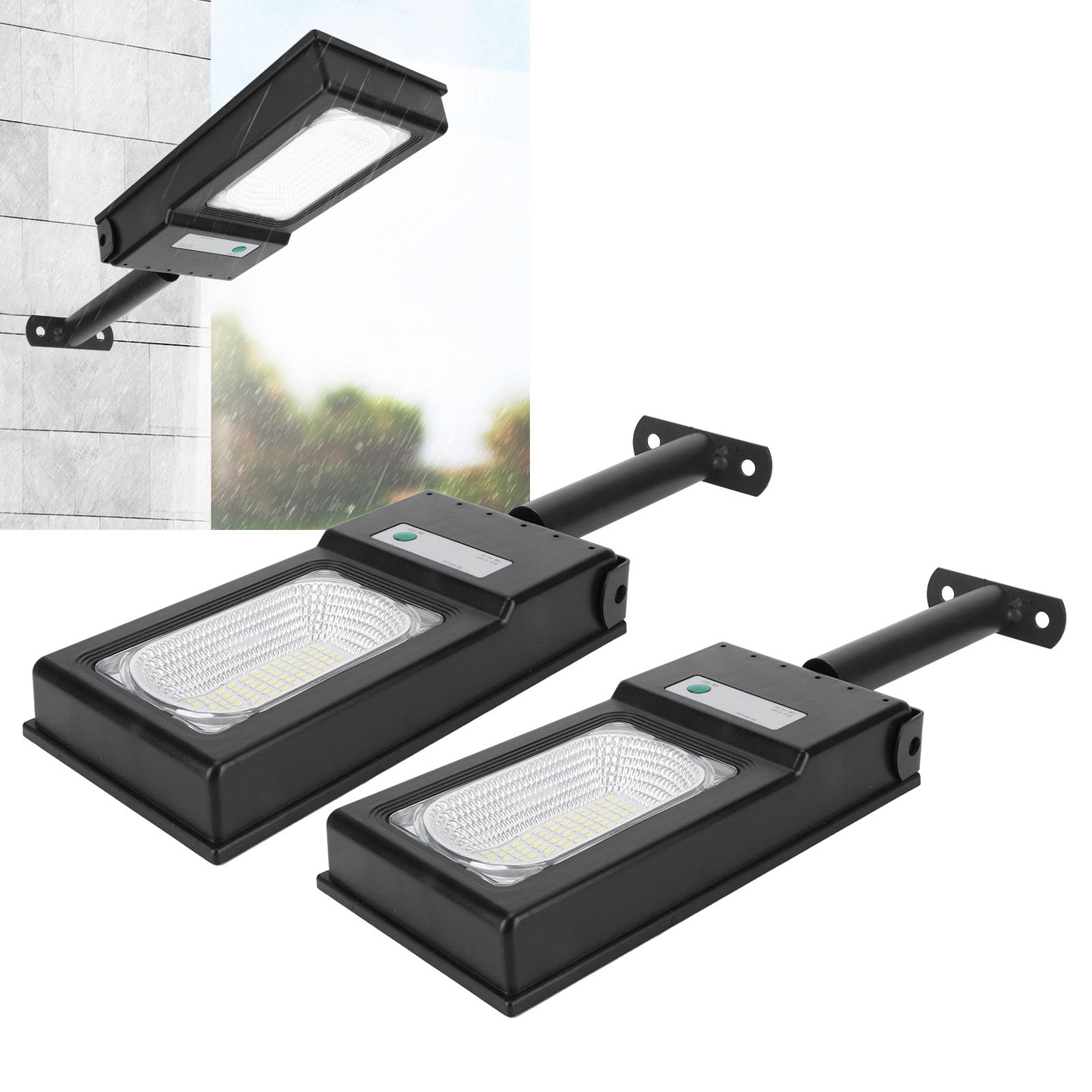 2Pcs 117LED Solar Light 50W Highlight Induction Street Lamp for Garden view 12